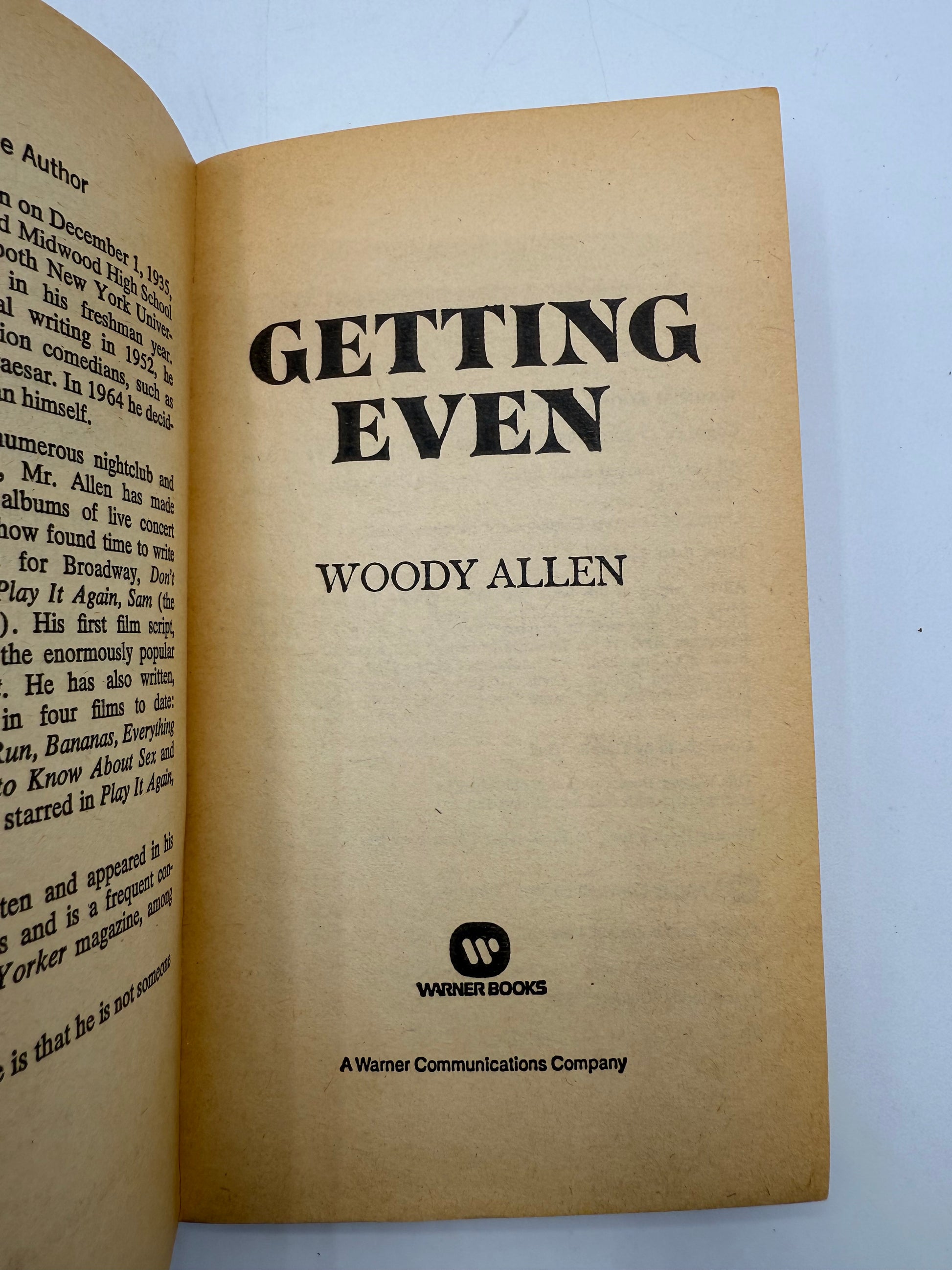Getting Even By Woody Allen paperback book