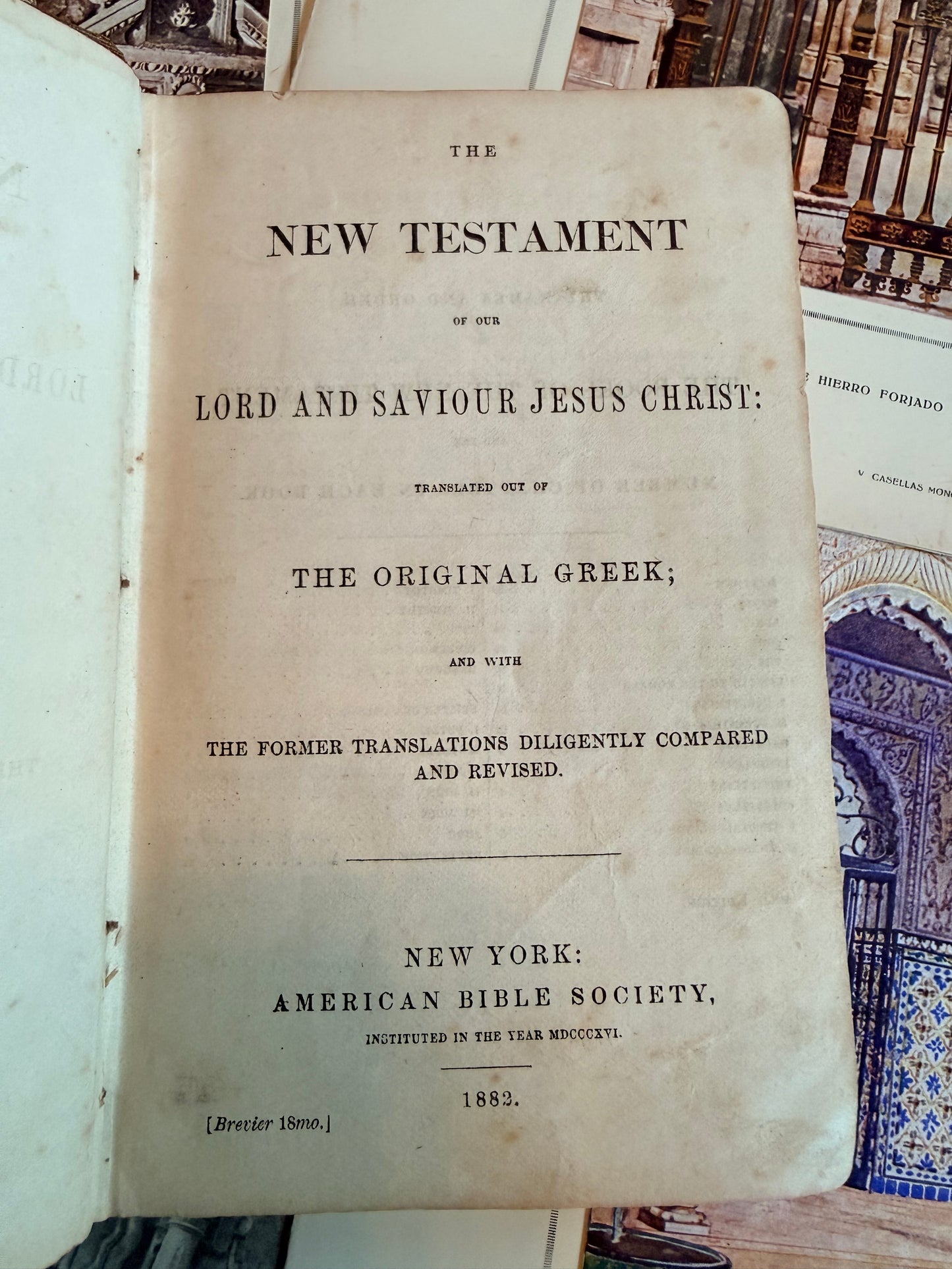 Antique New Testament, 1882
