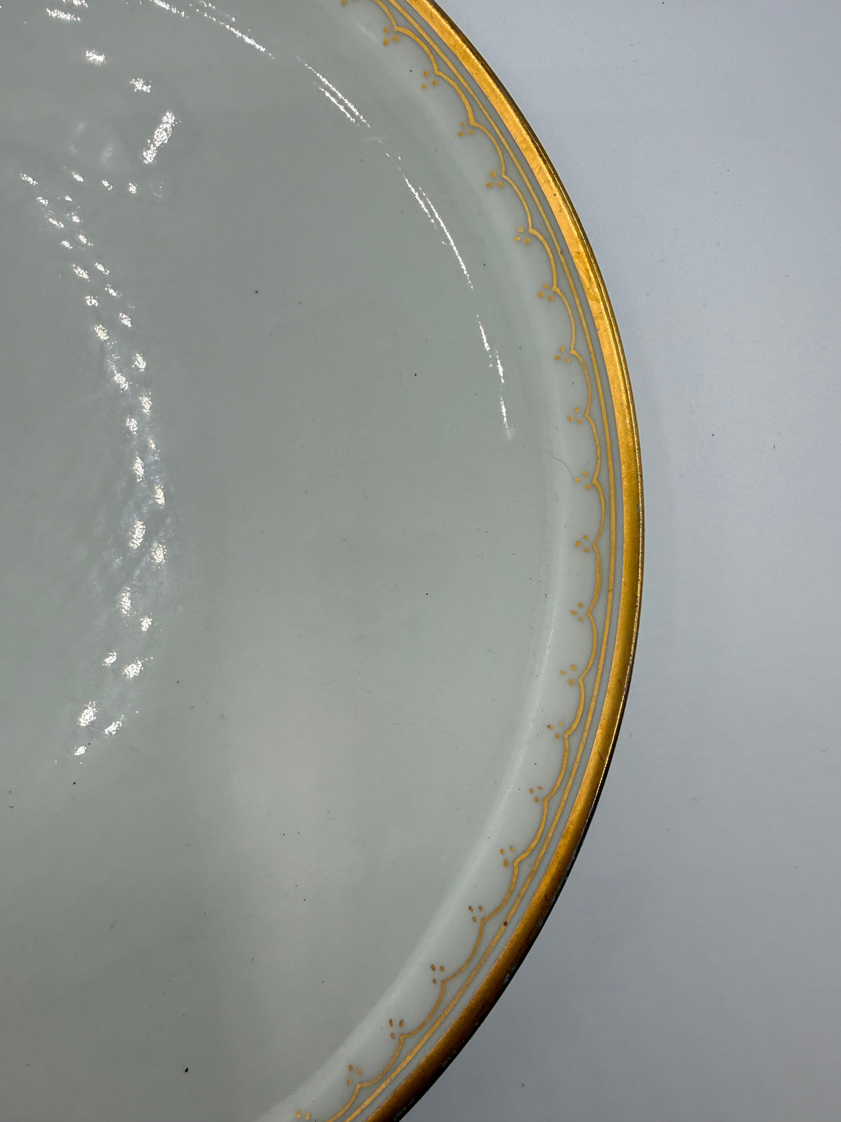 Haviland France Gold and White Plate, 8” DSM Vintage