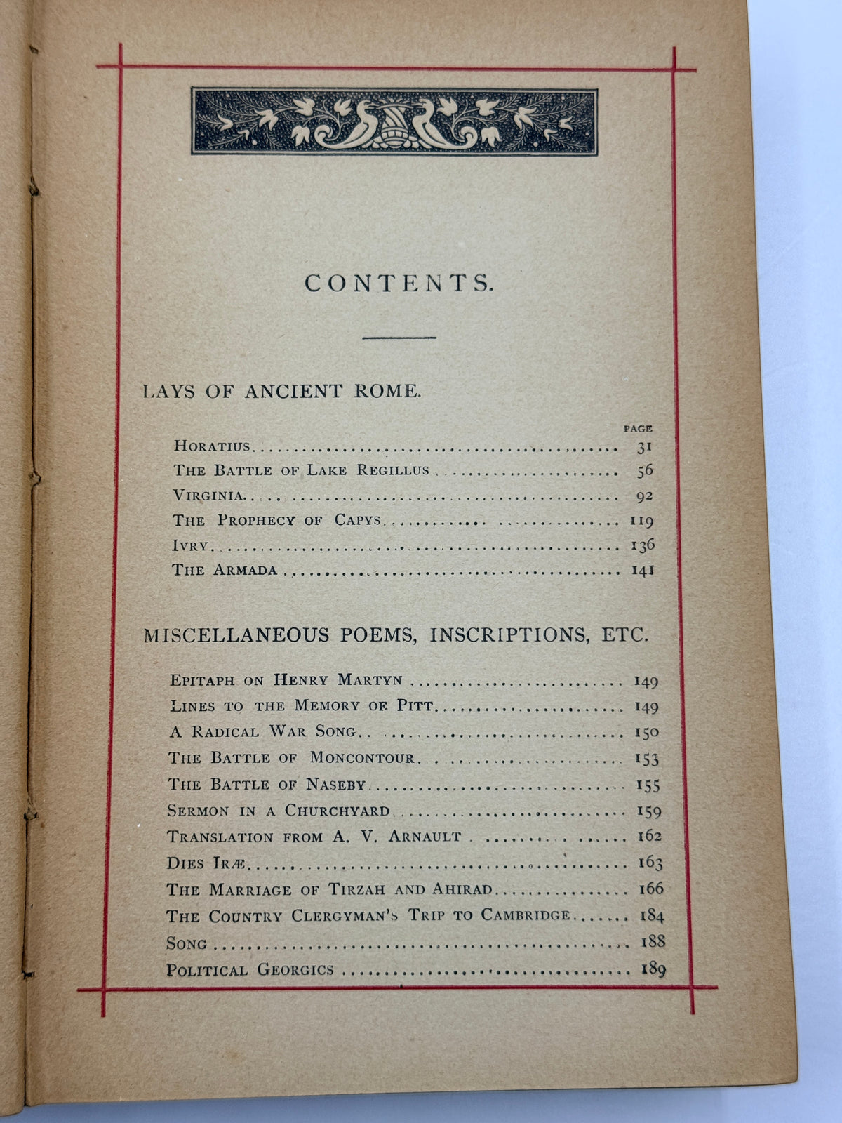 The Poetical Works of Lord Macaulay, 1880's