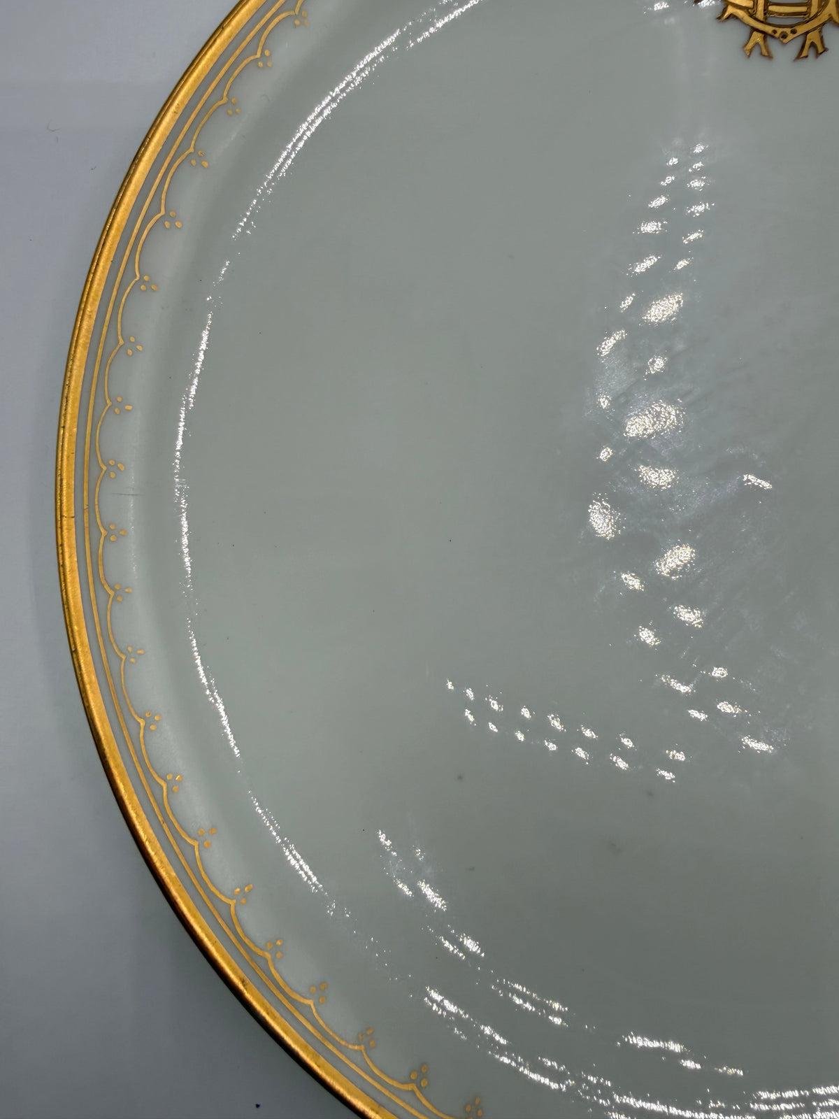 Haviland France Gold and White Plate, 8” DSM Vintage