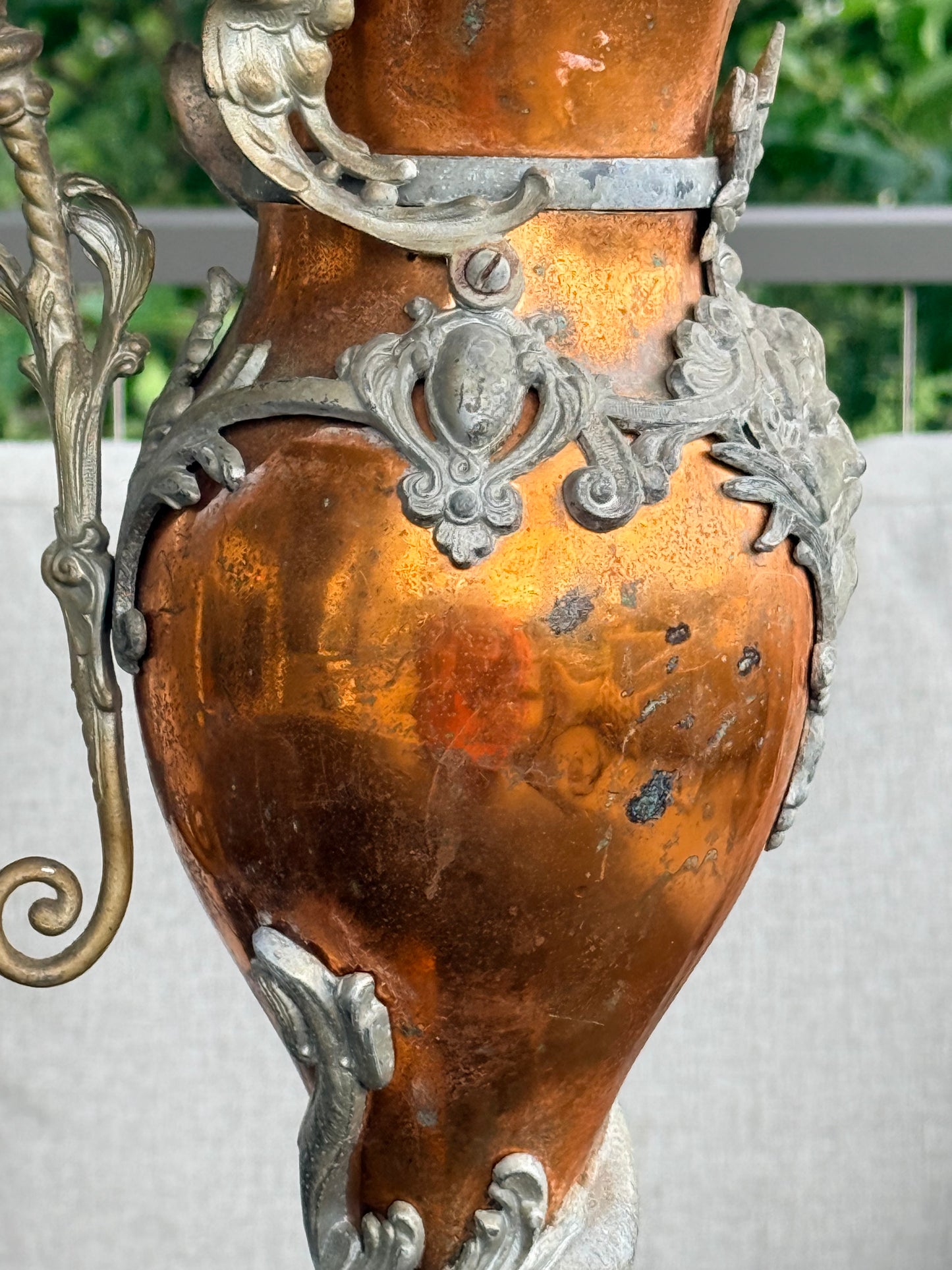 Baroque Style Antique Copper Ewer