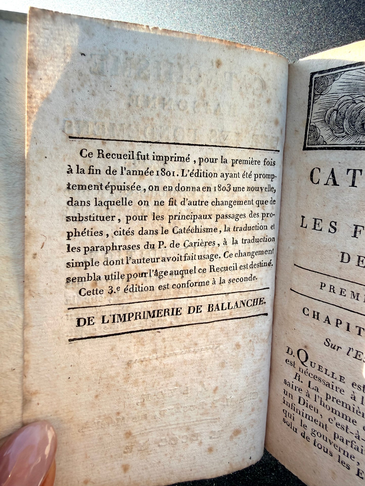 Catchism: Reasoning on the Foundations, 1815, French