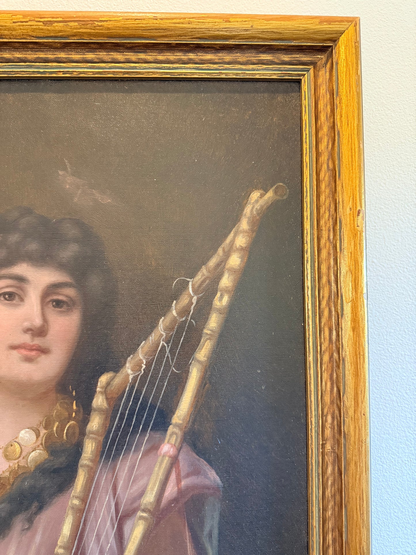 Oil Painting St Cecilia, 19th Century