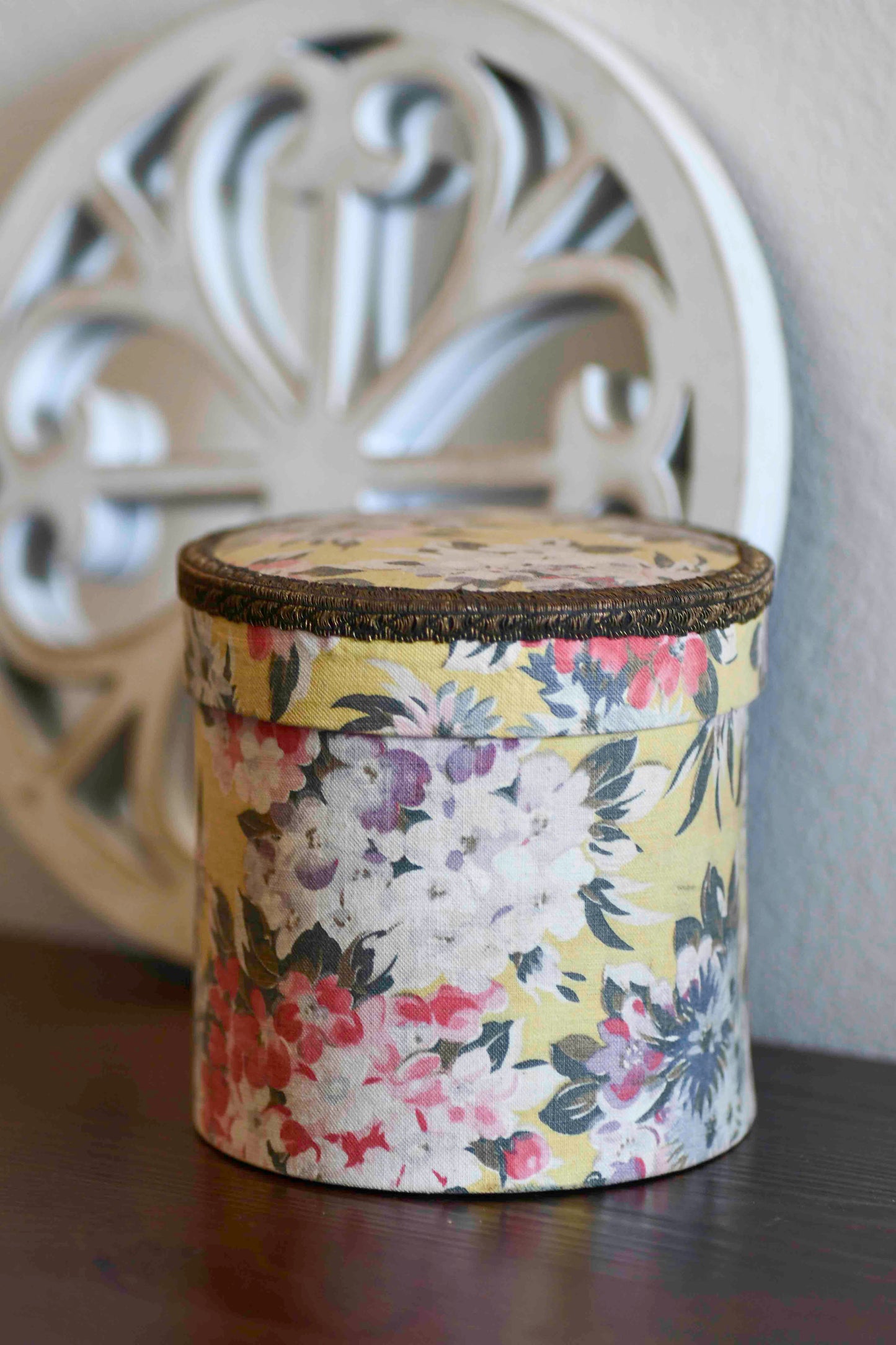 French Boudoir Floral Sewing Box, 6"