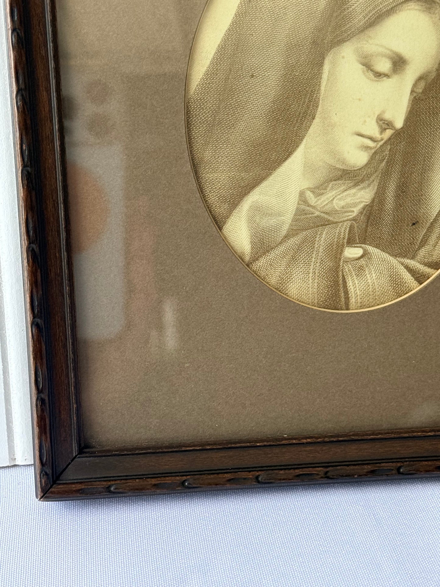 Vintage Virgin Mary Wall Art, 9”