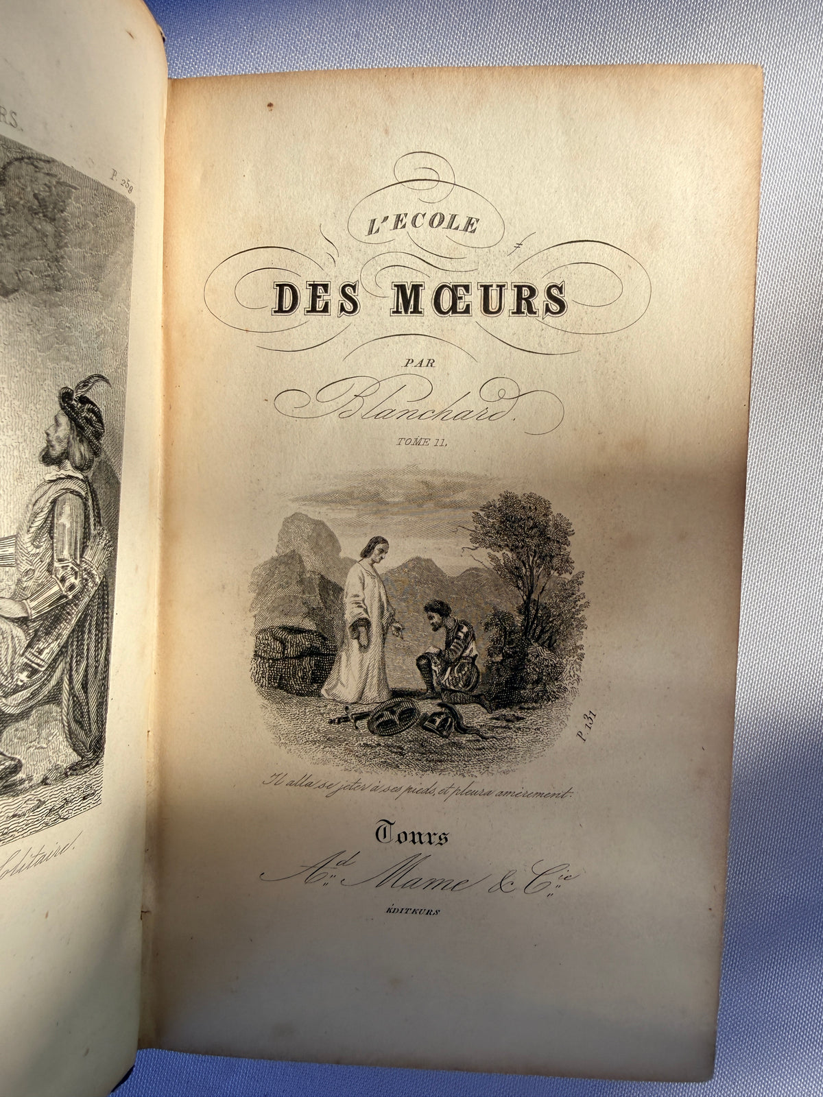 L'Ecole Des Moeurs by M Blanchard, French, Two Volumes