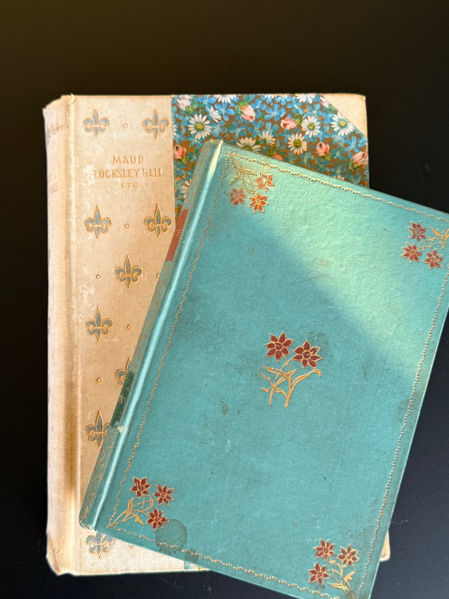 Lot of Antique Floral Books, Tennyson & Bacon