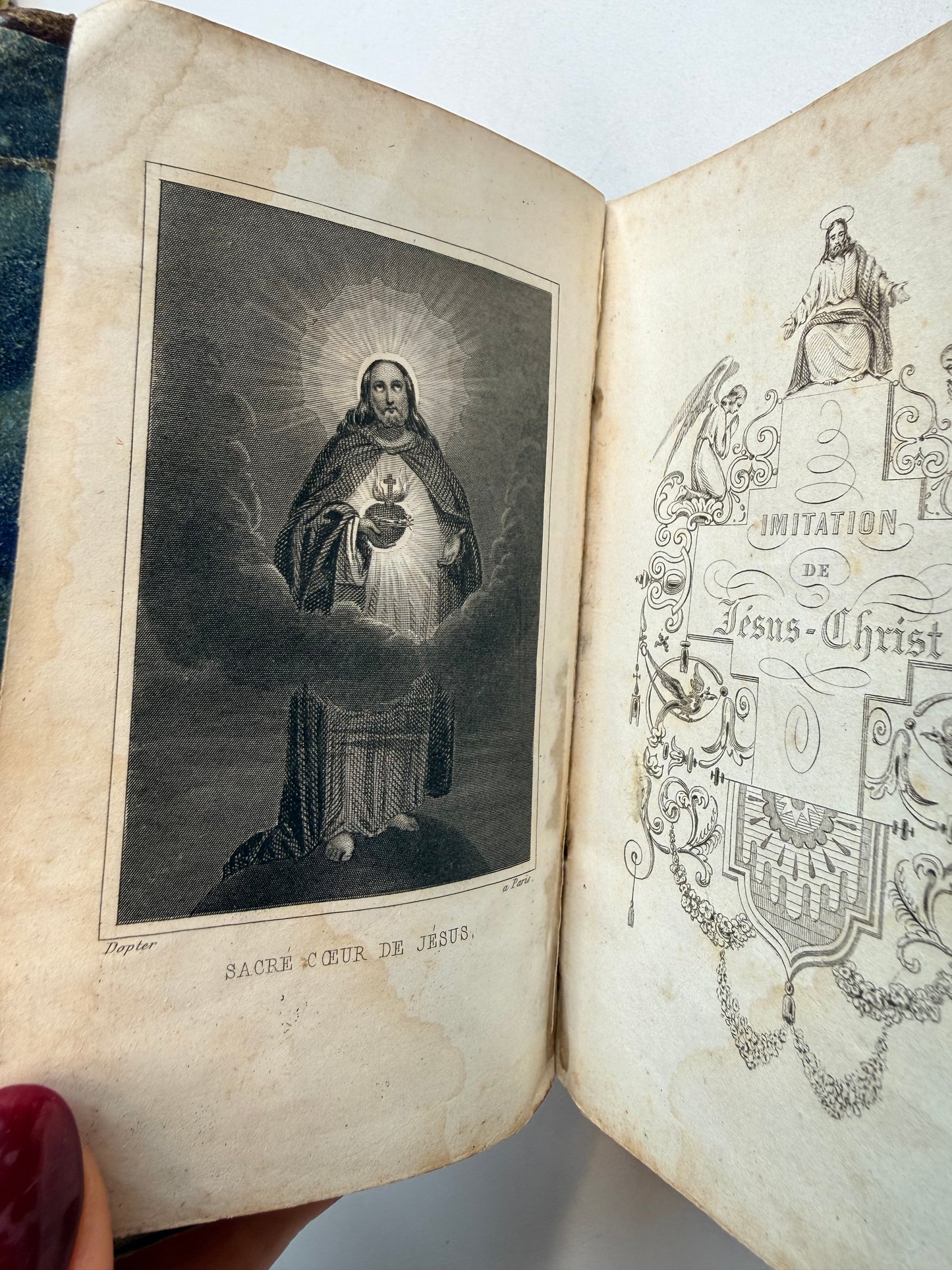 Imitation of Jesus Christ, Leather French Book, 1843