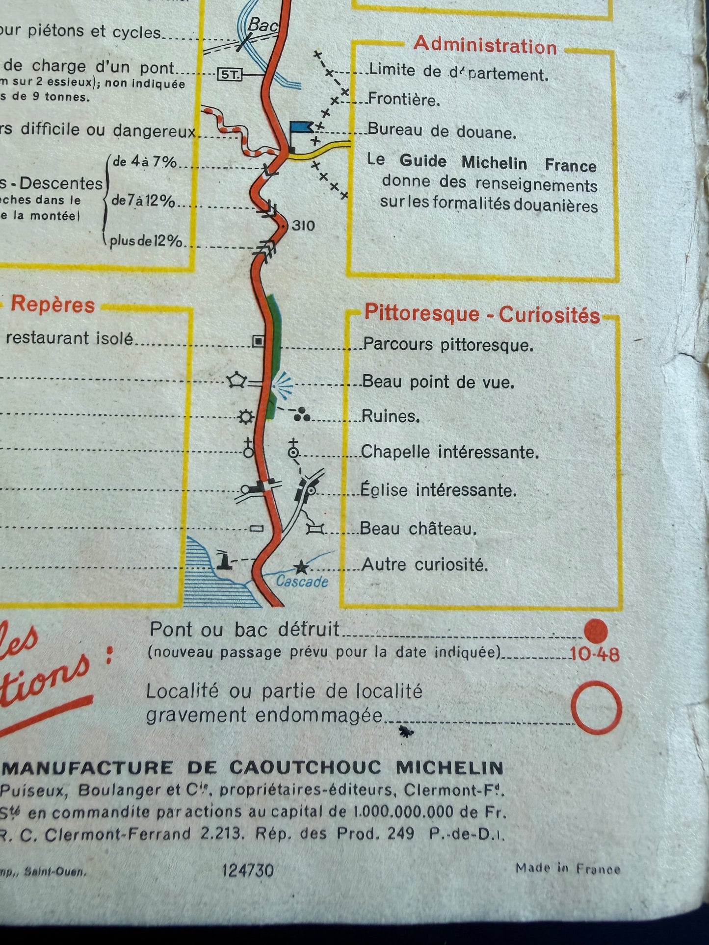 Vintage Michelin Map of Paris #56