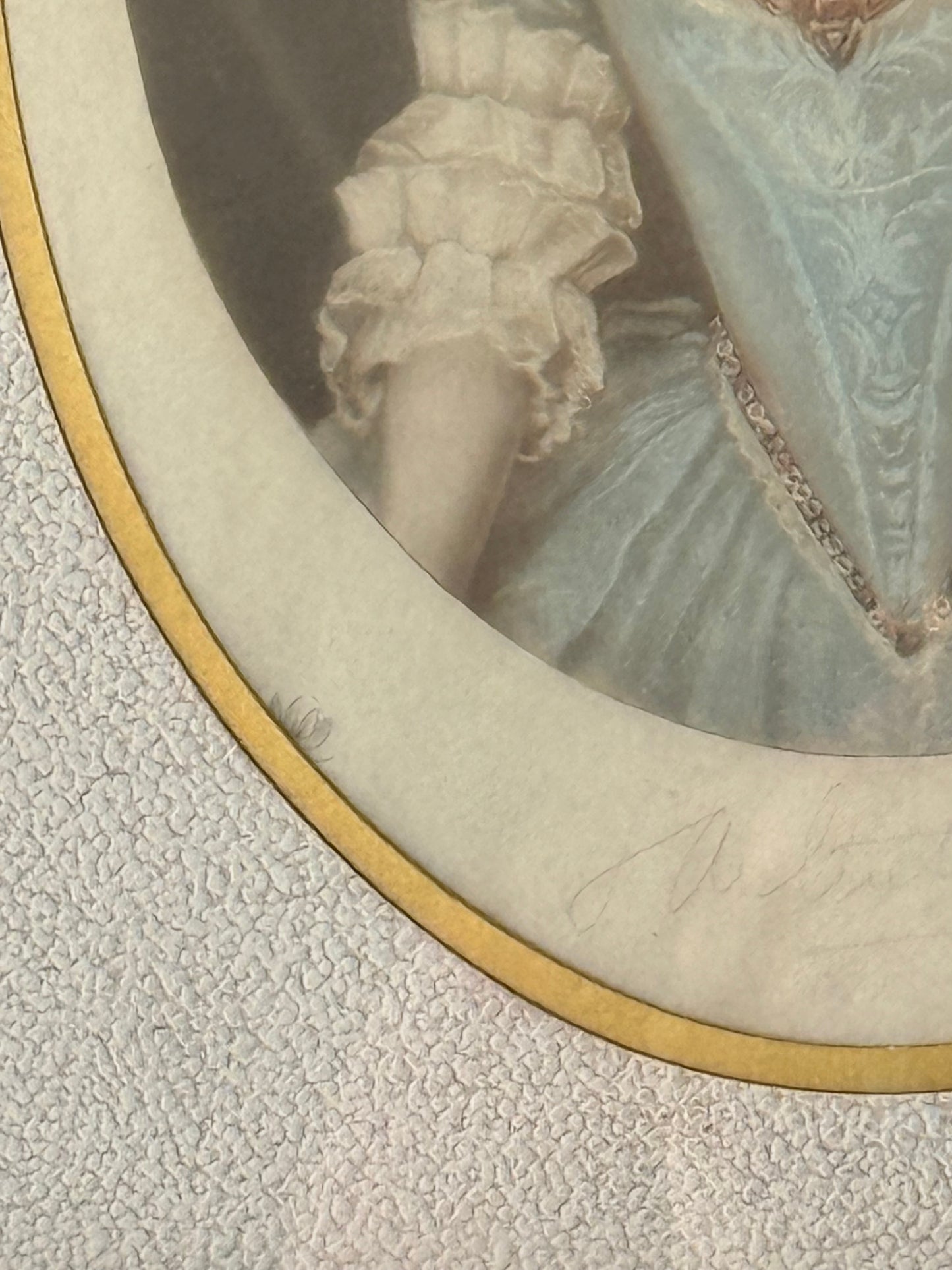 Antique Framed Female Portait, 13”