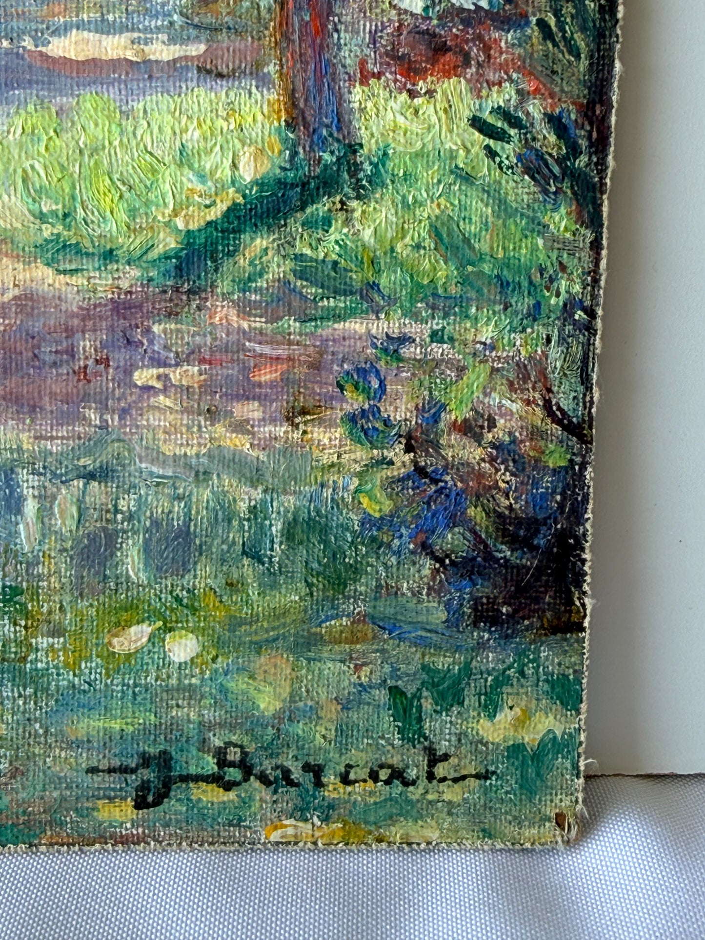 Jacques Louis Barcat Impressionist Landscape Oil, 8”