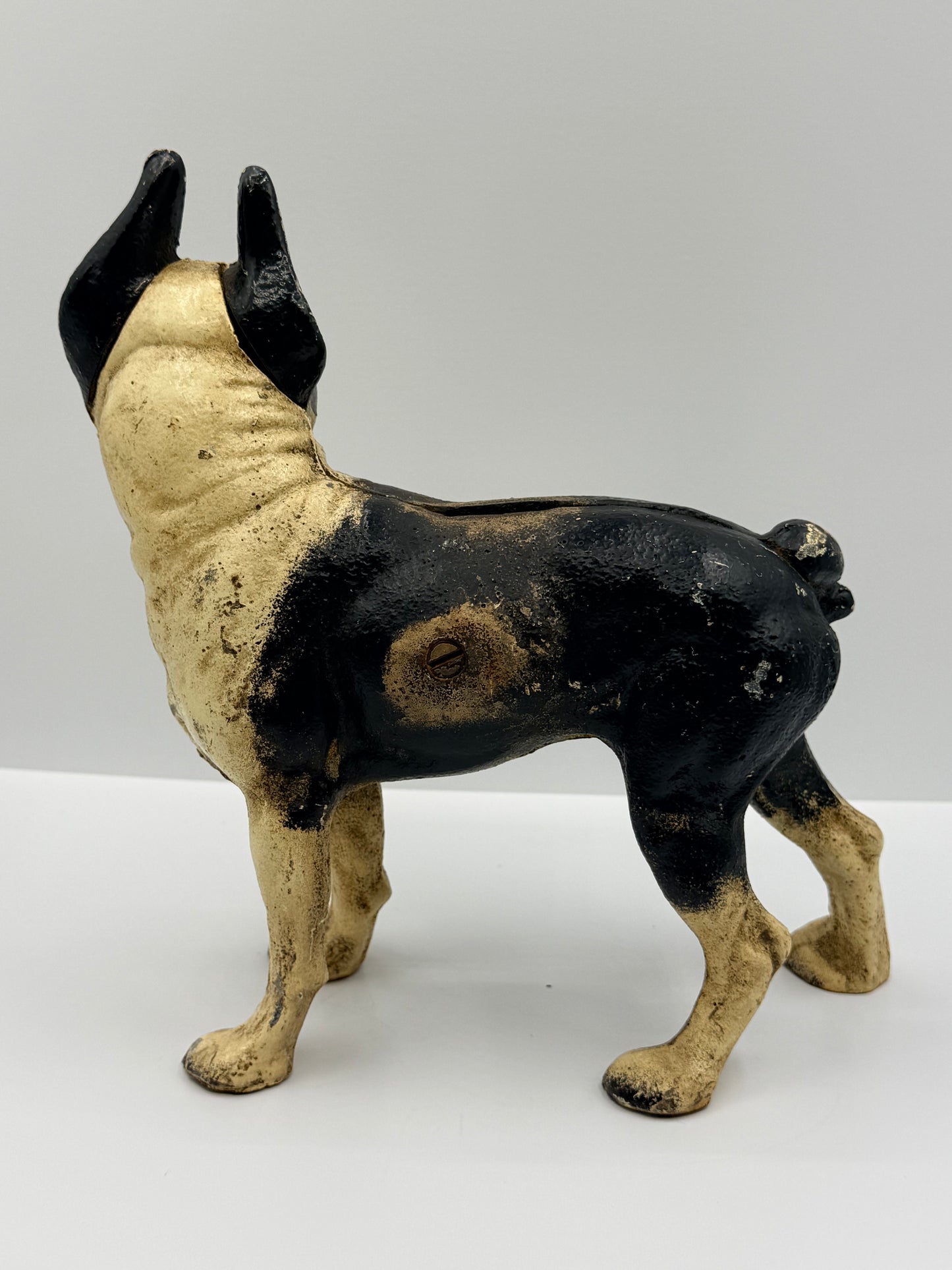 Cast Iron Vintage Terrier Dog Bank, Hubley Style Dog