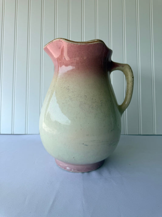 French Style Pink Ironstone Pitcher DSM Vintage