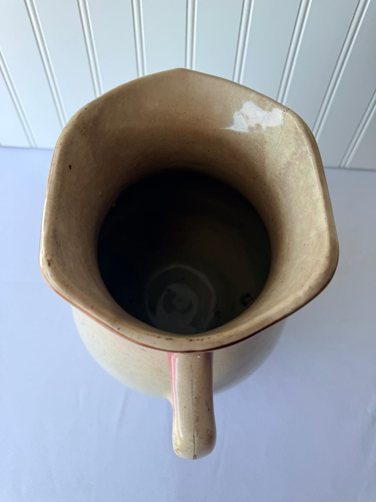 French Style Pink Ironstone Pitcher