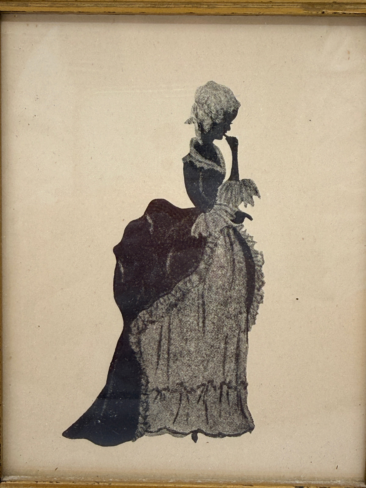 Framed Silhouette, Colonial Lady by C & A Richards - Boston