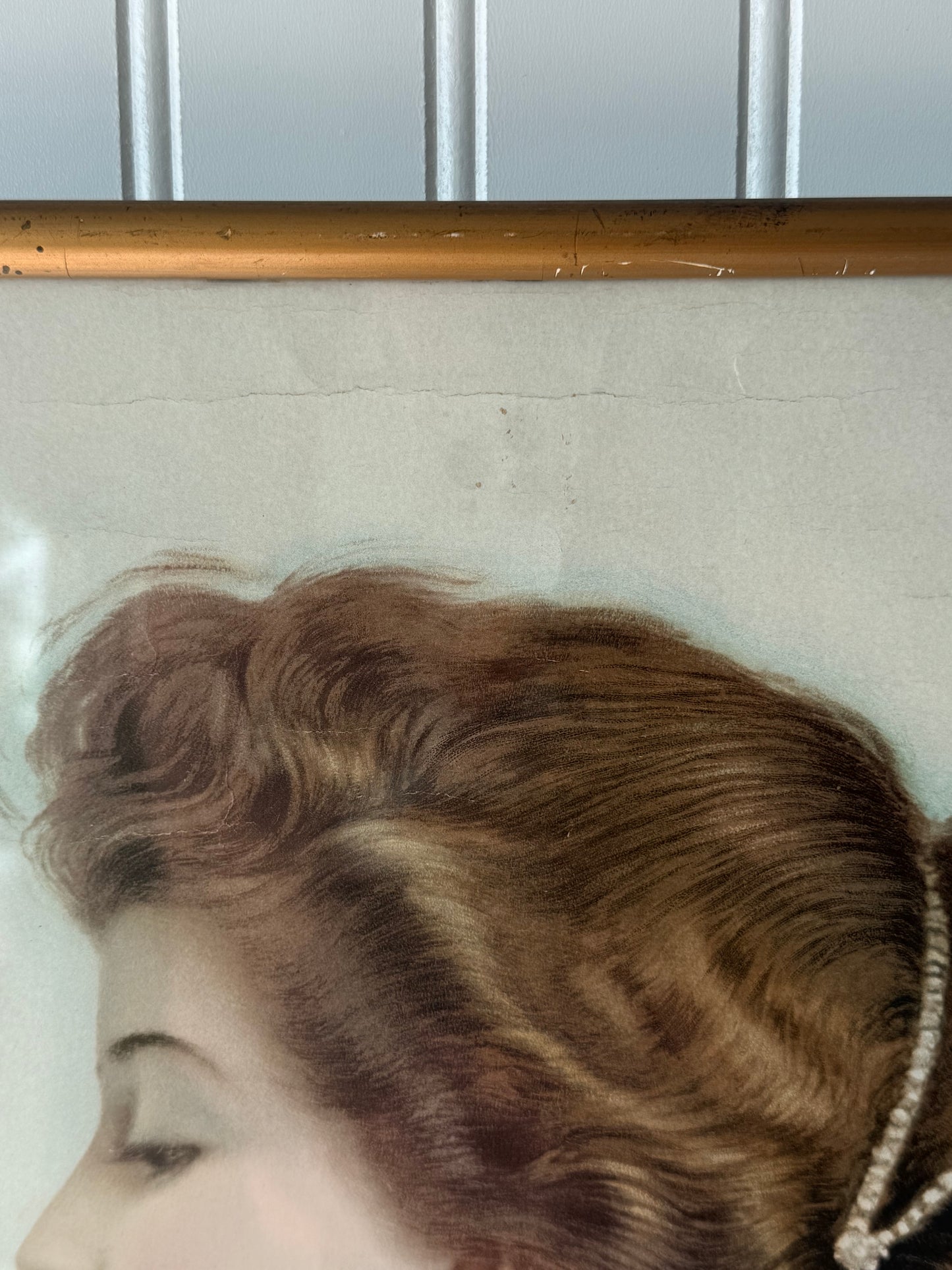 Antique Female Framed Portrait, 17”, 1910