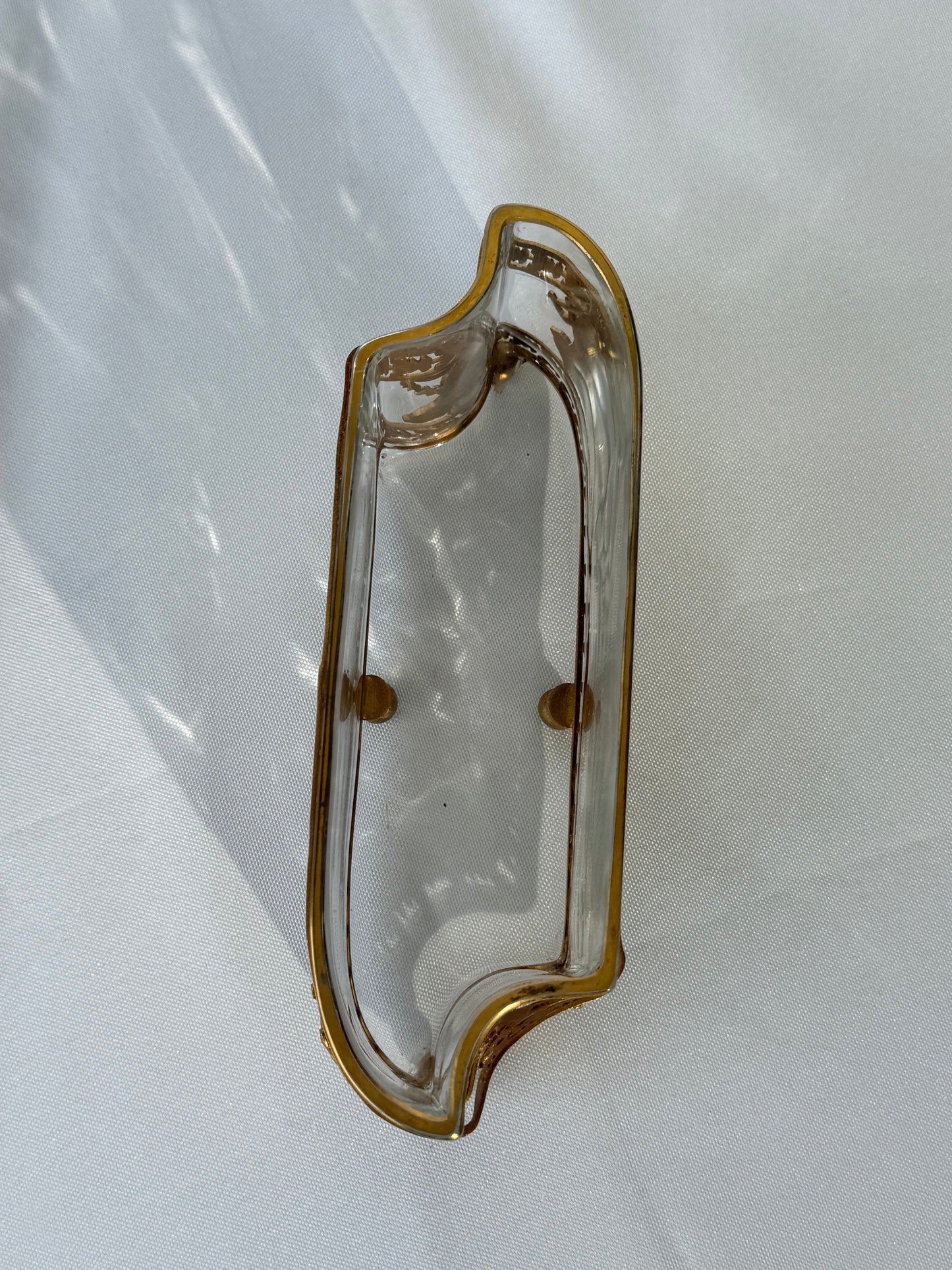 French Neoclassical Gilt Bronze and Crystal Jardiniere Container
