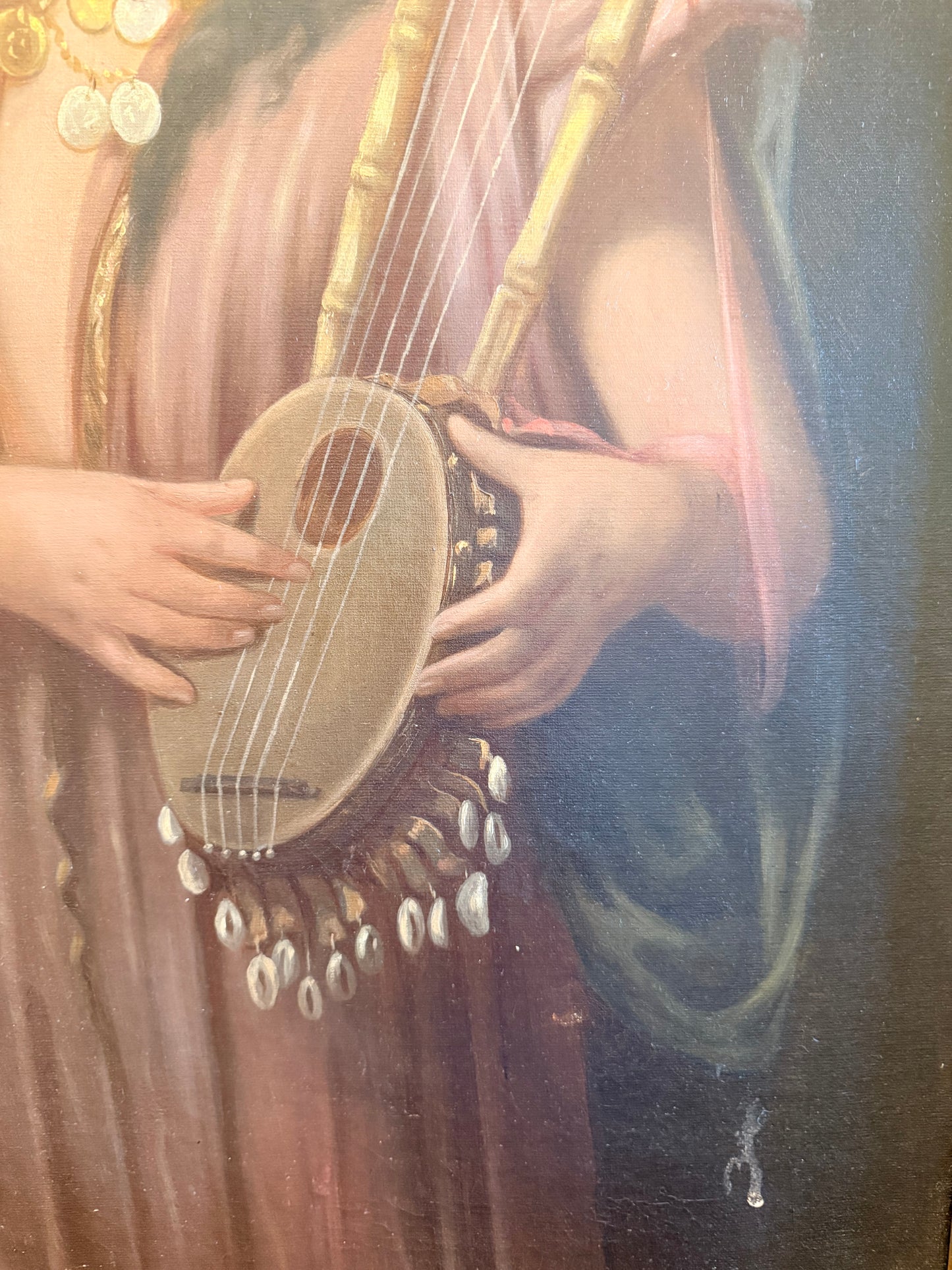 Oil Painting St Cecilia, 19th Century
