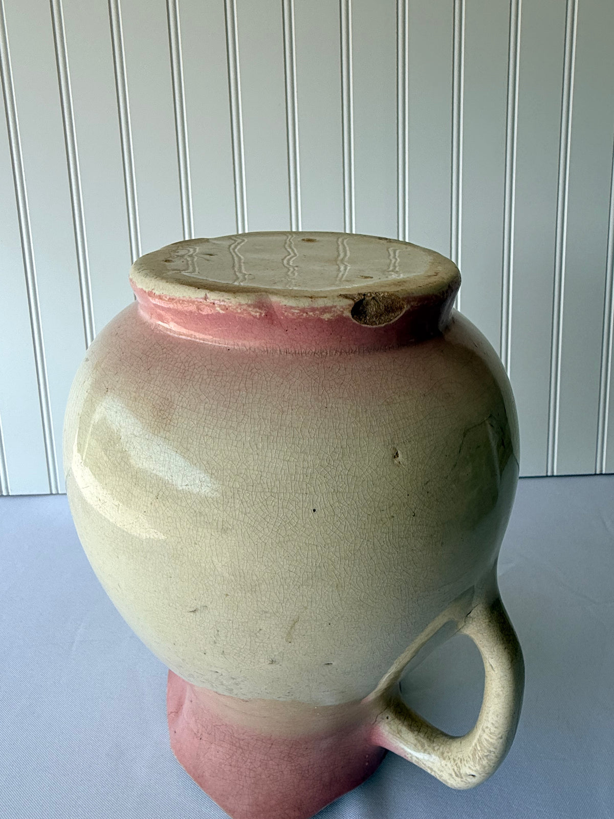 French Style Pink Ironstone Pitcher