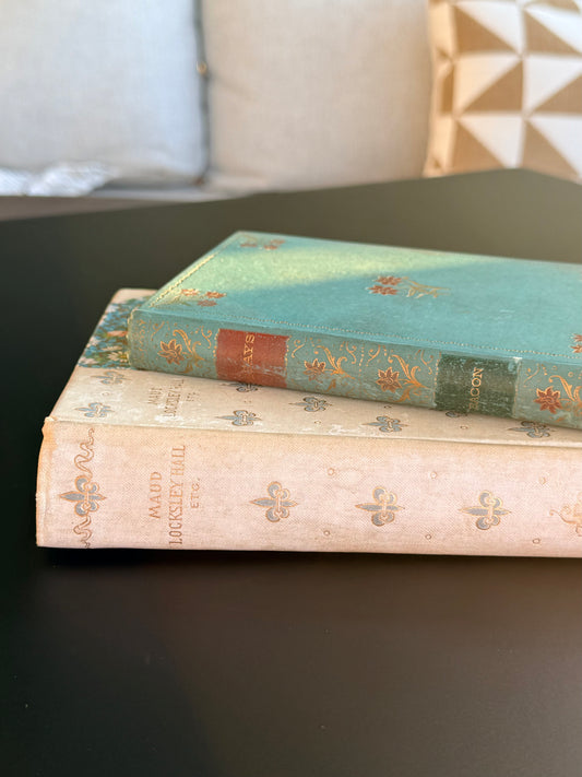 Lot of Antique Floral Books, Tennyson & Bacon