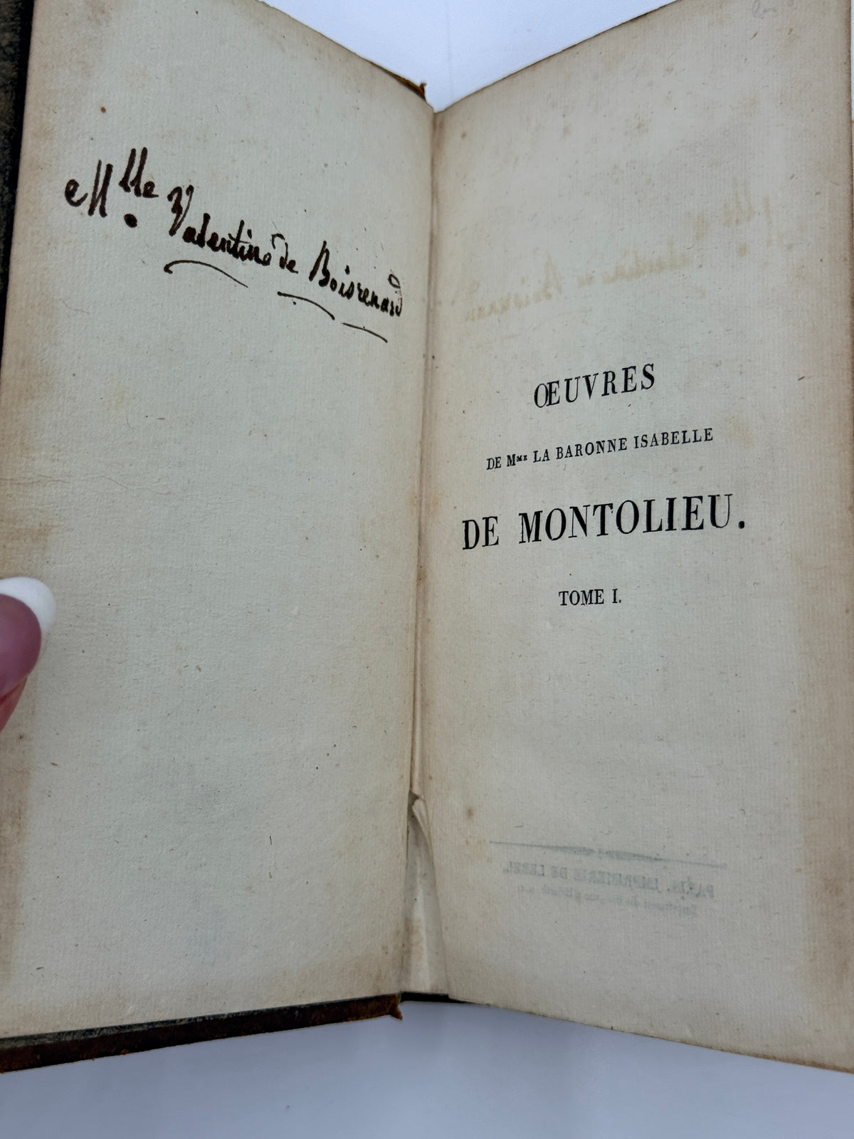 Le Robinson Suisse or Swiss Family Robinson, Vol 1, 1826, French