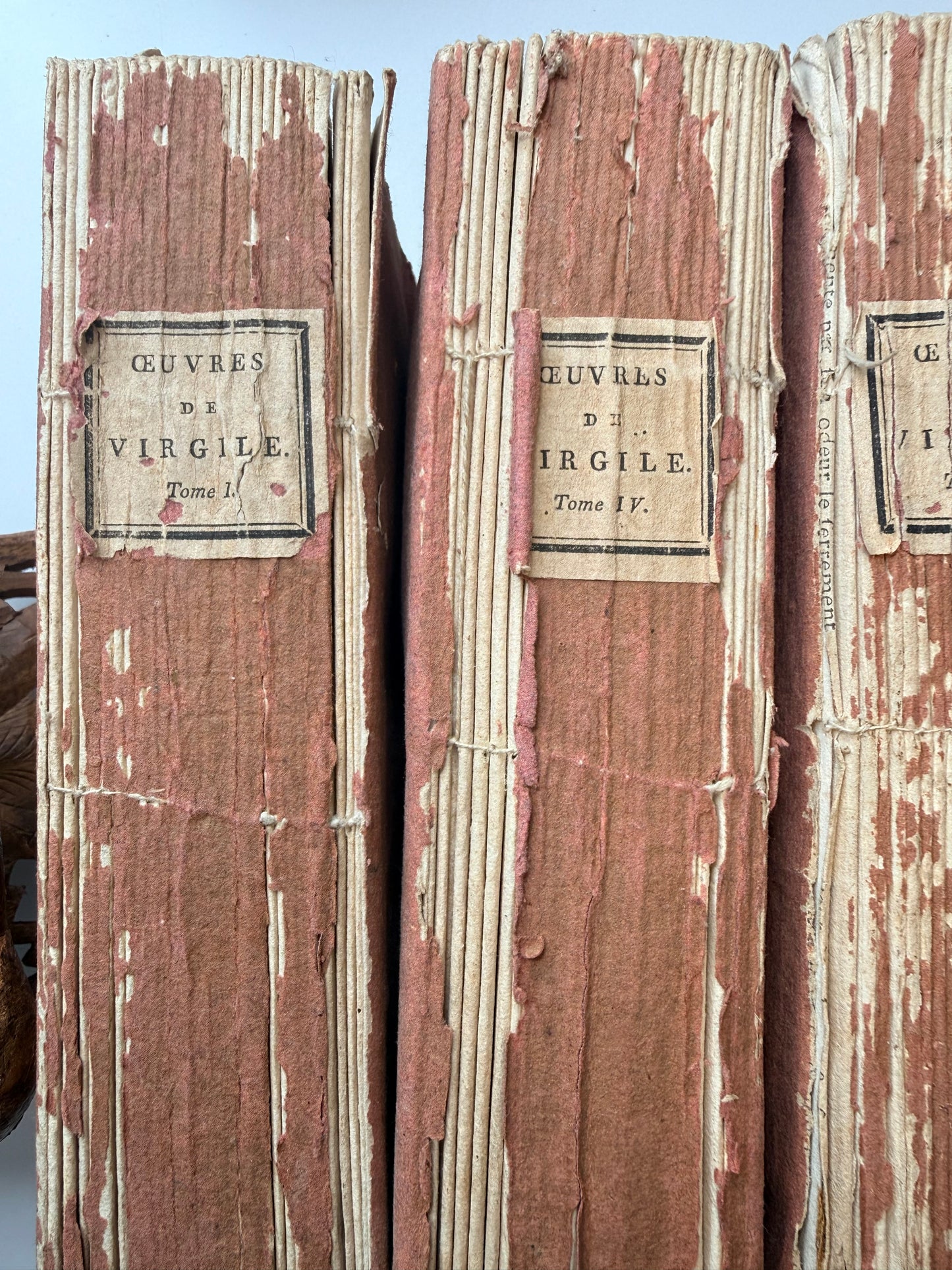 The Works of Virgile, French Pink Soft Cover Books, 1802