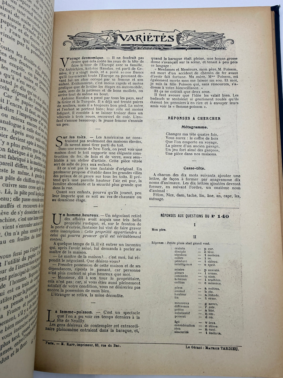 Les Petit Francais Illustraé Journal, 1902, Antique French Journal Collection
