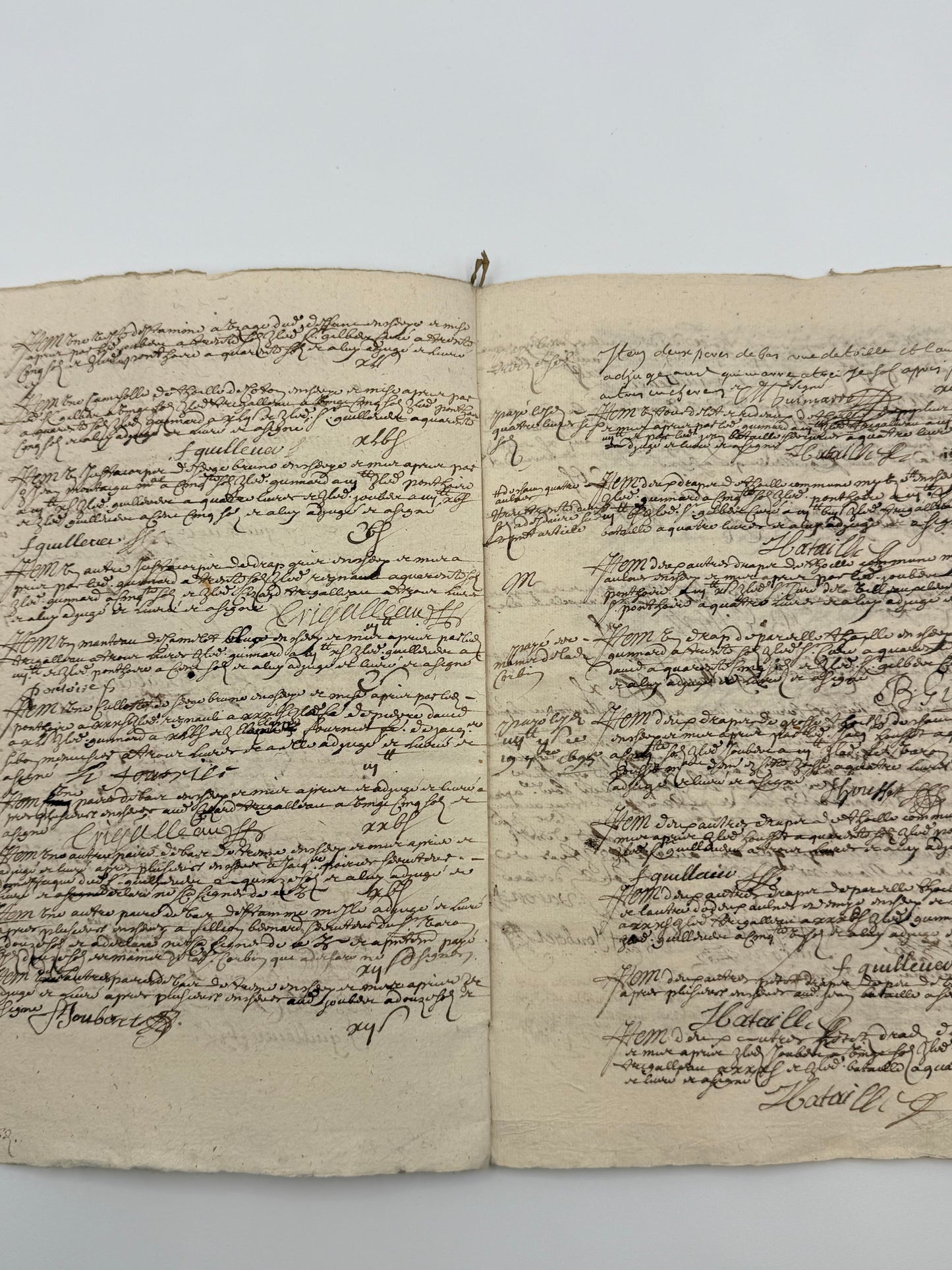 French Handwritten Document, 1695, 16-page