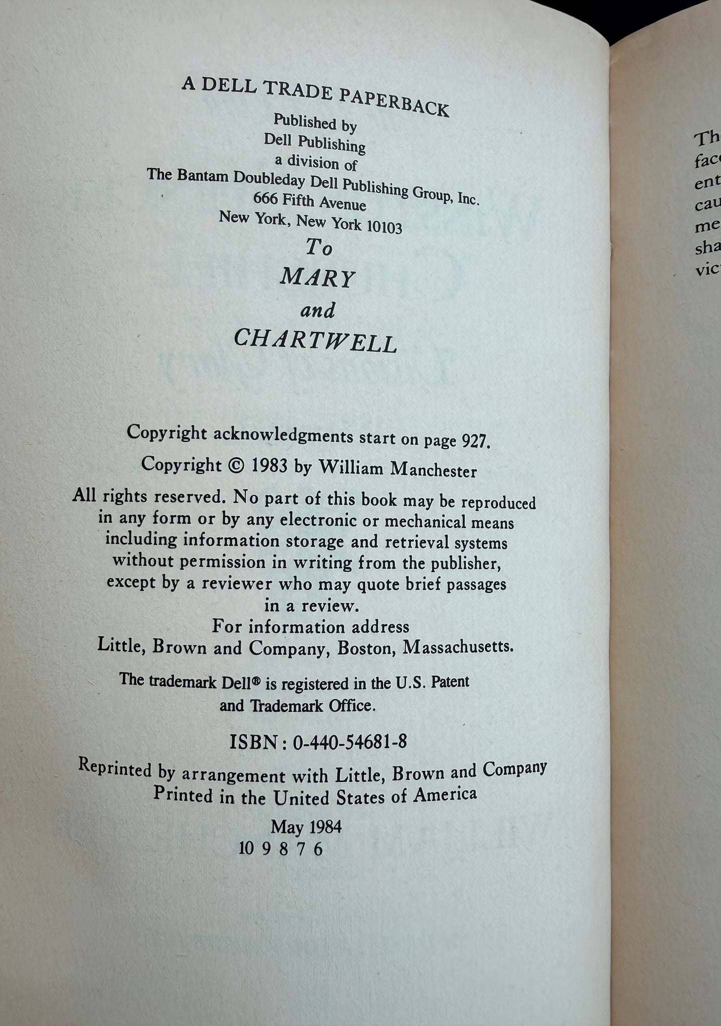 Winston Spencer Churchill, The Last Lion by William Manchester