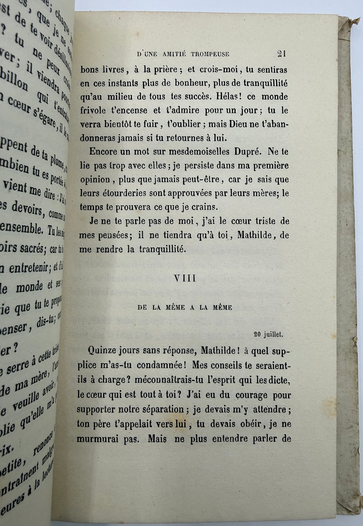 The Dangers of Deceptive Friendship, French Cartonnage Book