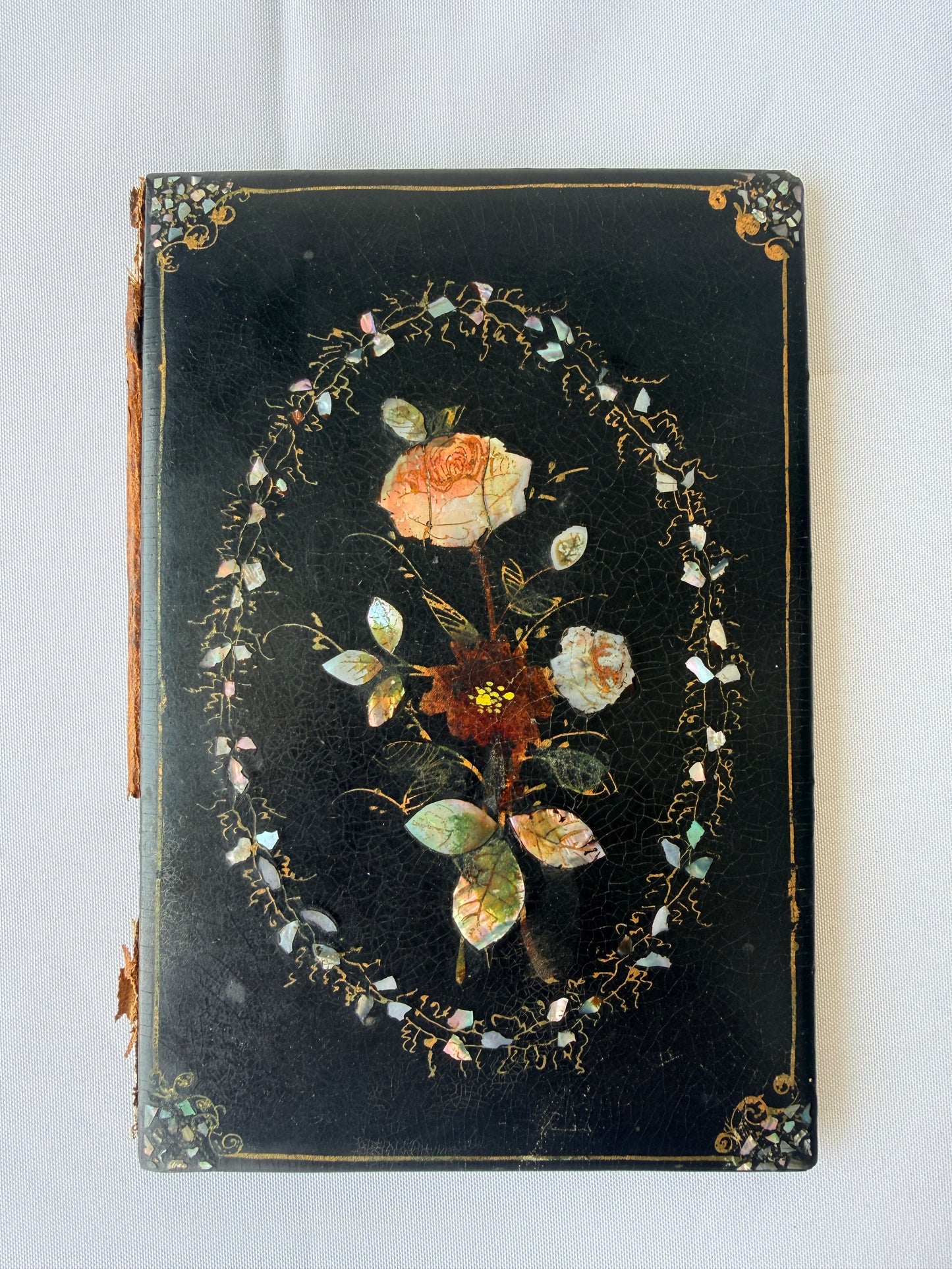 Victorian Paper Mache Desktop Blotter, Victorian Paper Holder