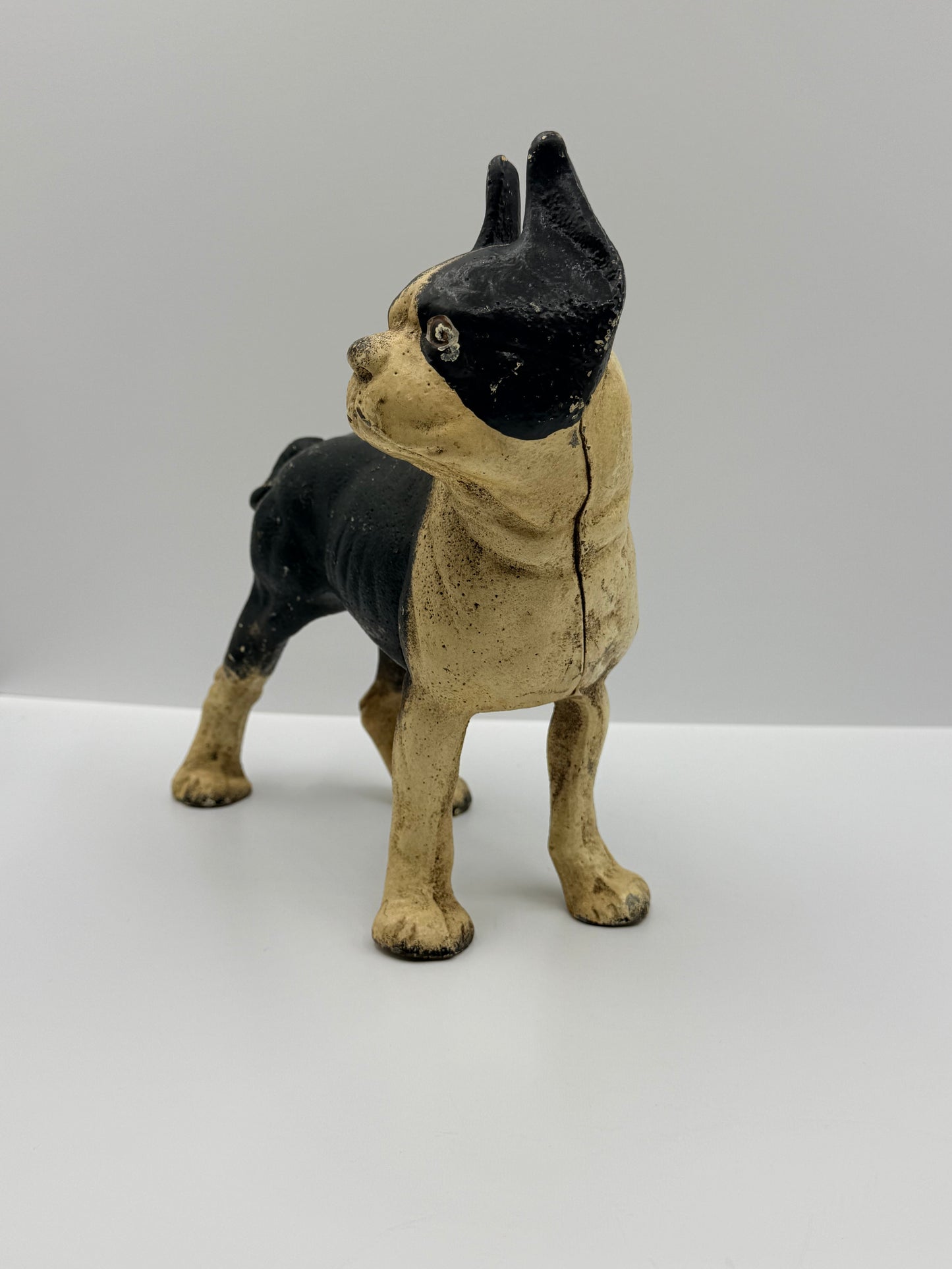 Cast Iron Vintage Terrier Dog Bank, Hubley Style Dog
