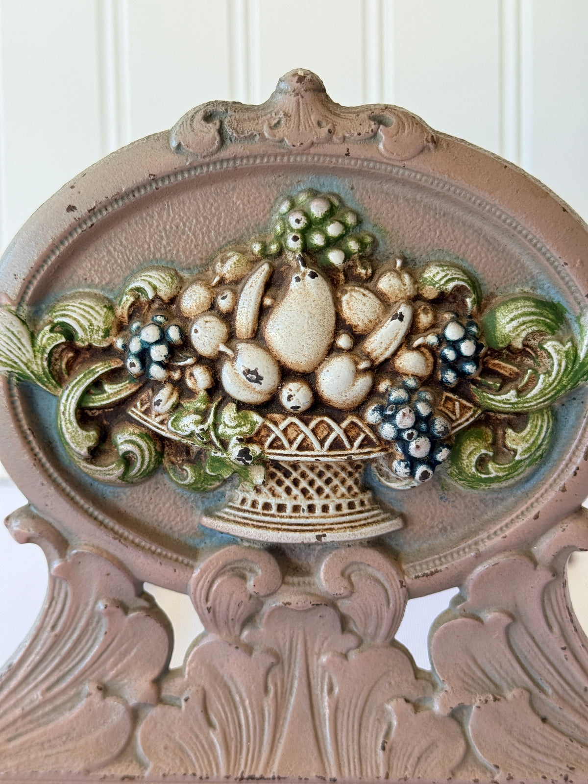 Judd Style Floral Basket Cast Iron Decorative Bookends