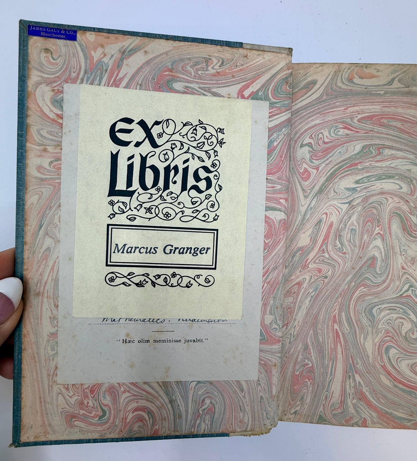 Half Hours On the Quarter Deck, Antique English White Vellum Book