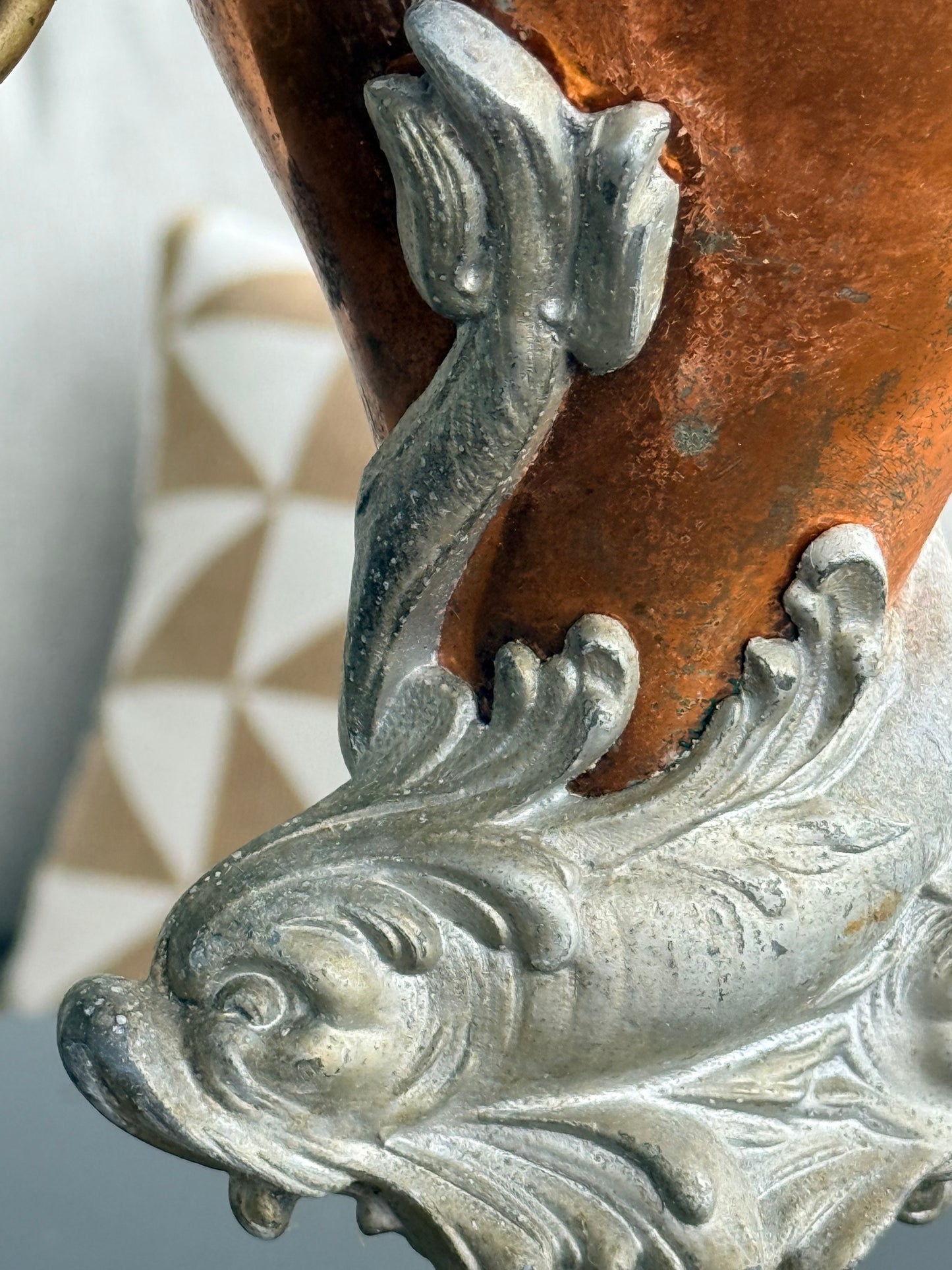 Baroque Style Antique Copper Ewer