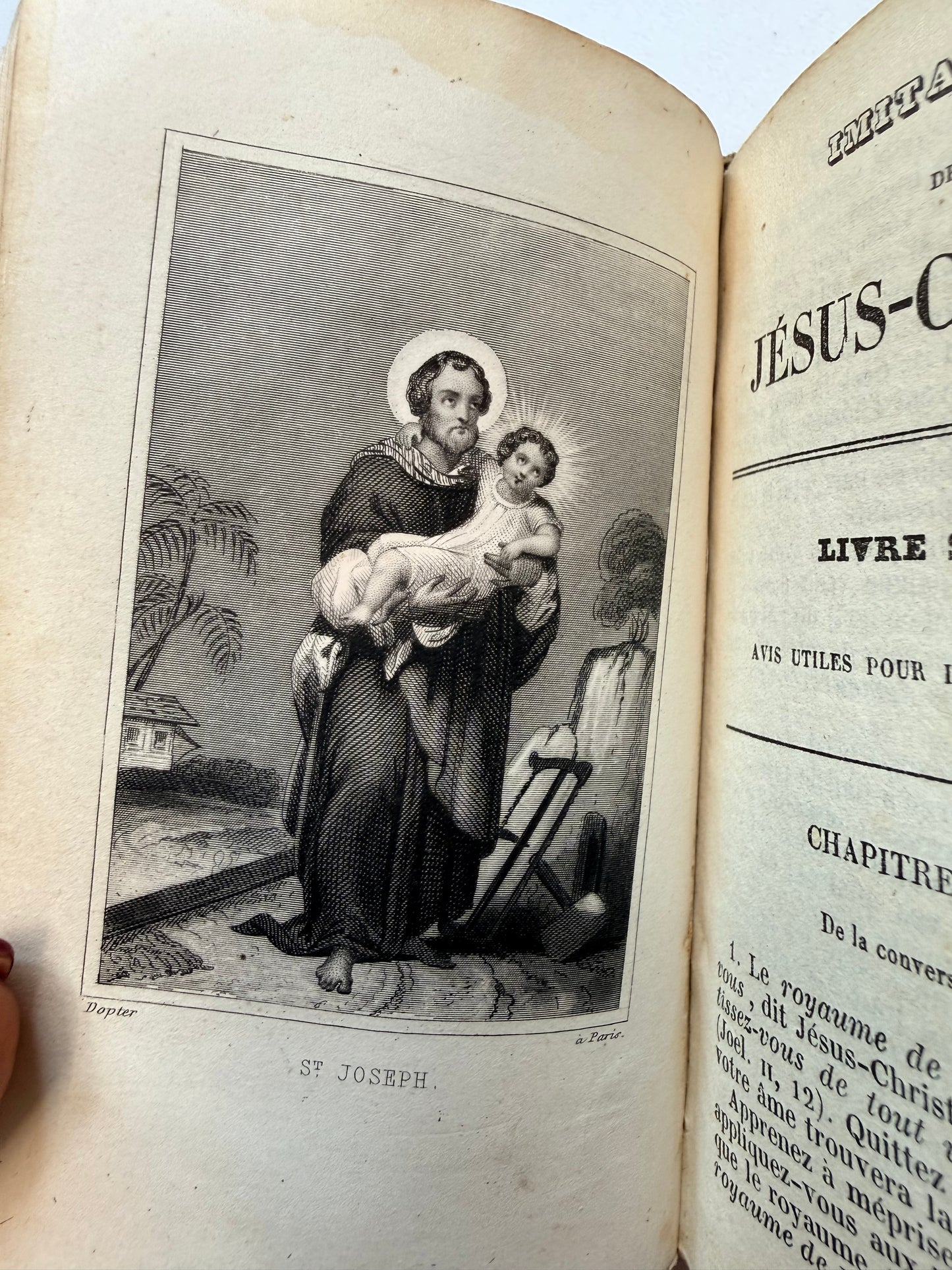 Imitation of Jesus Christ, Leather French Book, 1843
