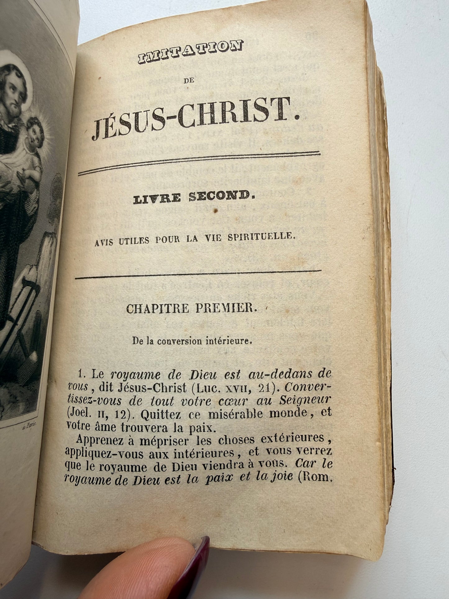 Imitation of Jesus Christ, Leather French Book, 1843