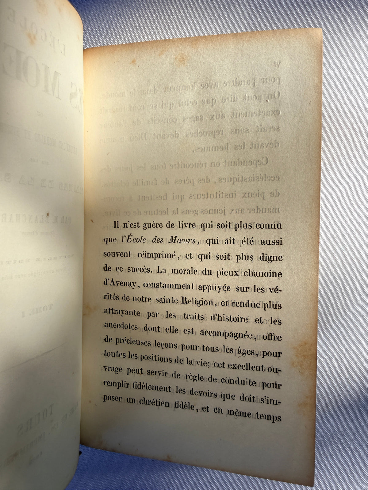 L'Ecole Des Moeurs by M Blanchard, French, Two Volumes
