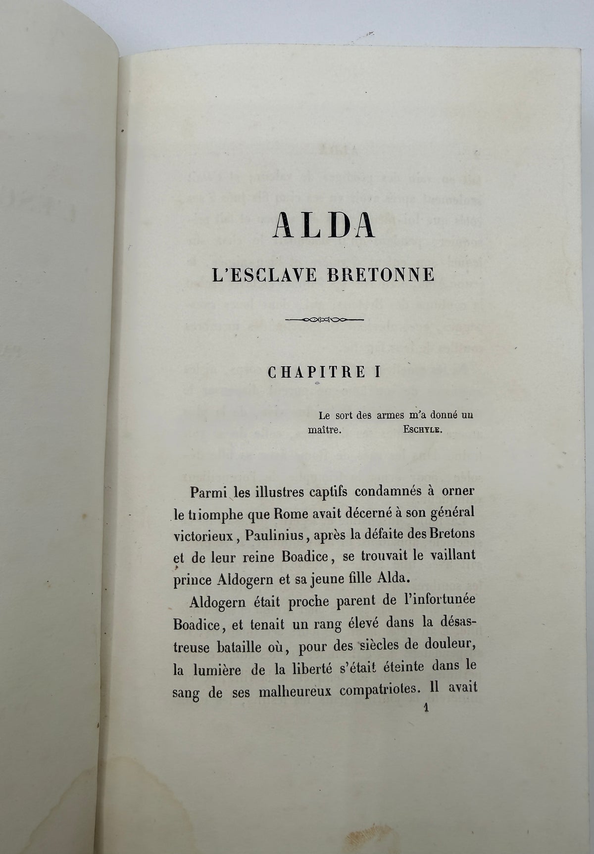 Alda, Antique French Book, 1859
