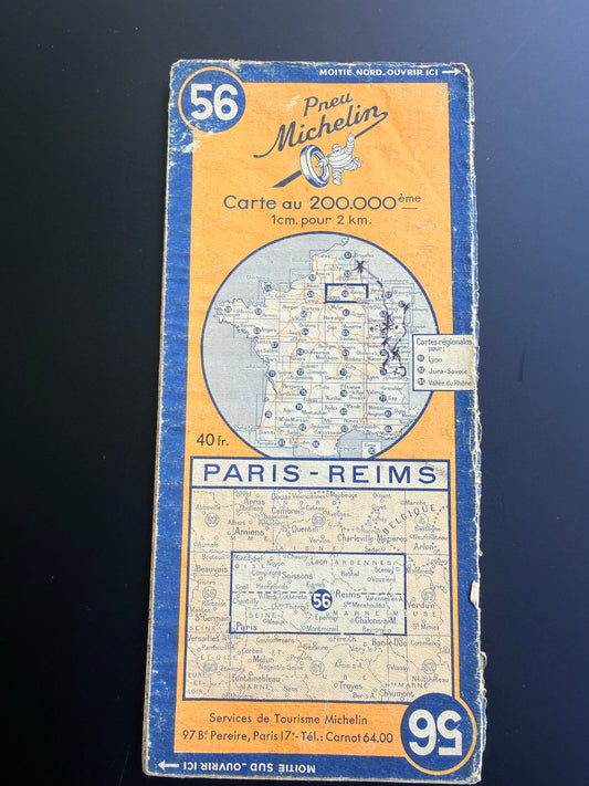 Vintage Michelin Map of Paris #56