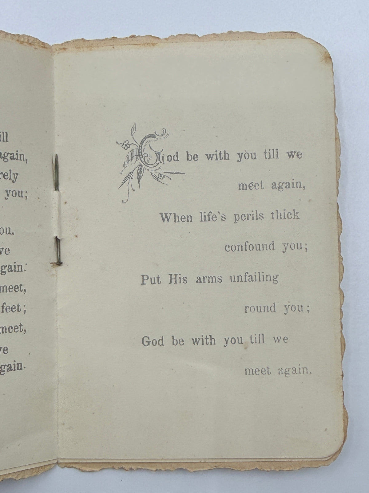 Victorian Die-Cut Style Love Token Booklet, Till We Meet Again