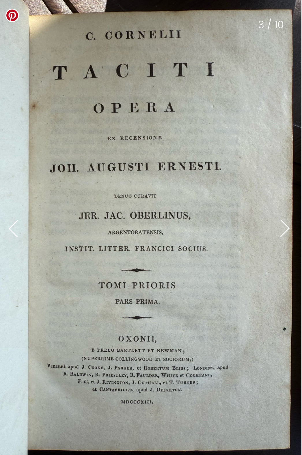 Title page of a classical text with Latin text on a white background