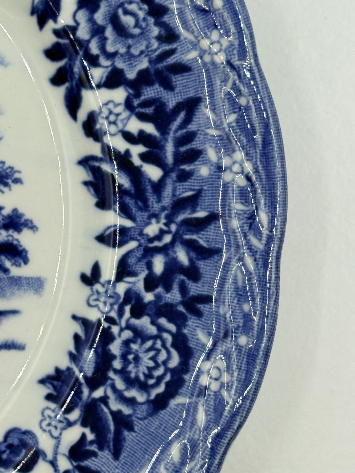 W H Grindley & Co Shaffordshire Blue & White Country Style Small Plate