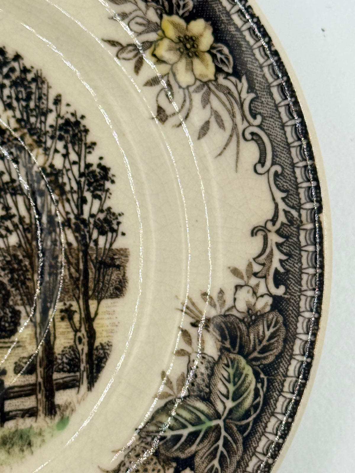 Floral English Country Style Small Plate, 5"