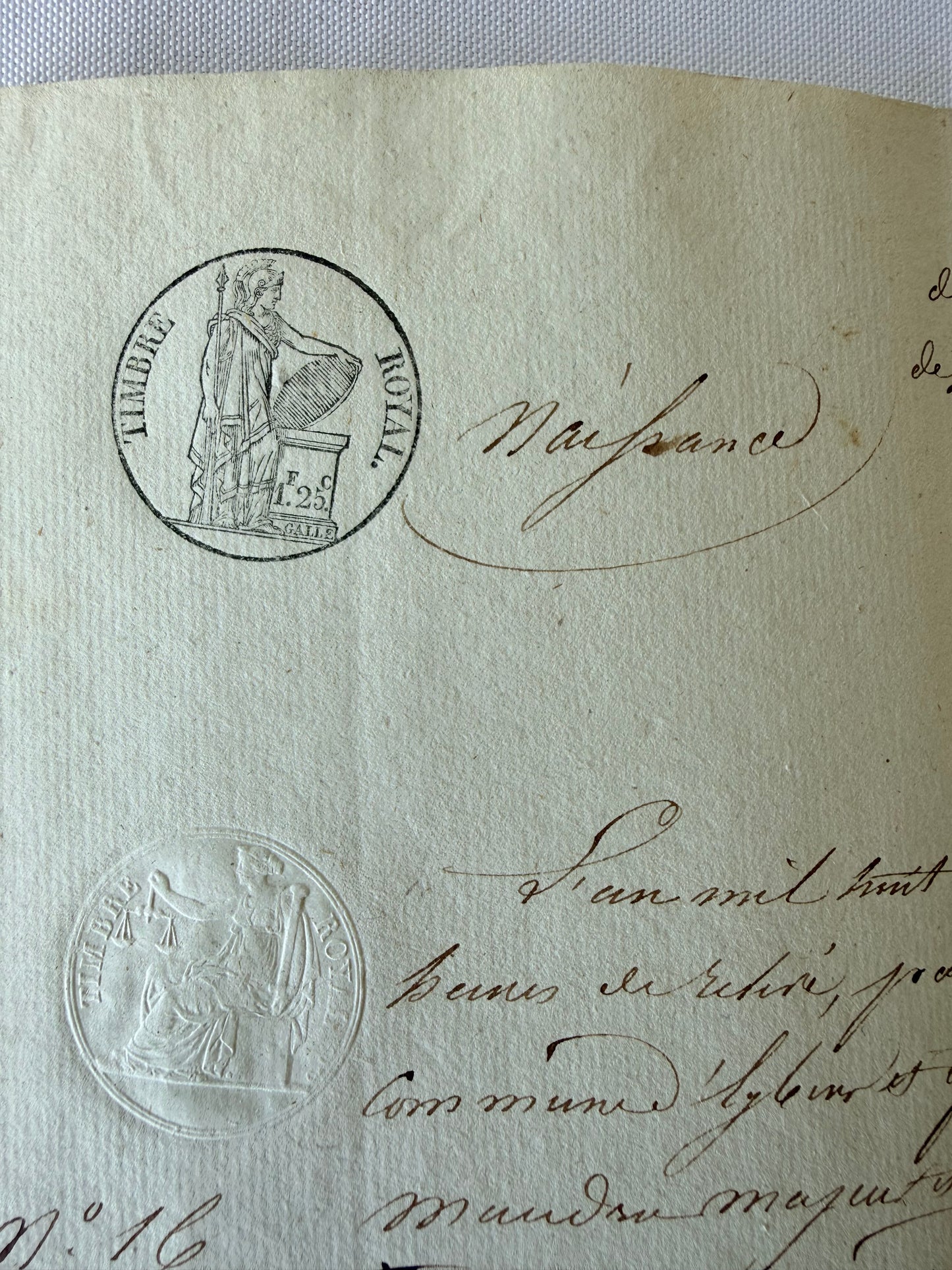 French Handwritten City Hall Document, 1828, Grenoble