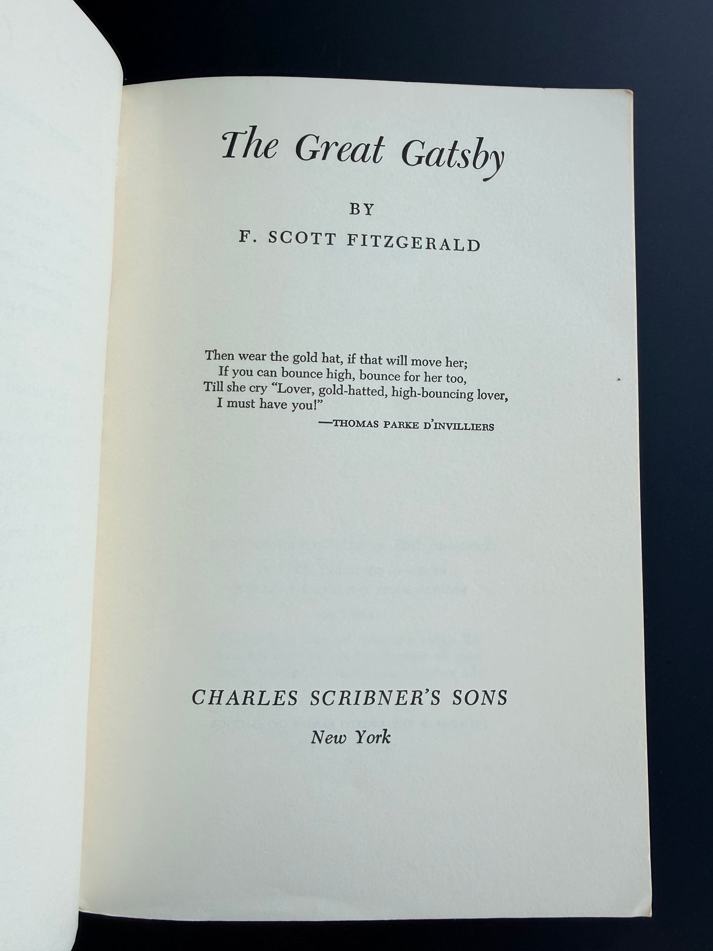 The Great Gatsby by F Scott Fitzgerald, 1953