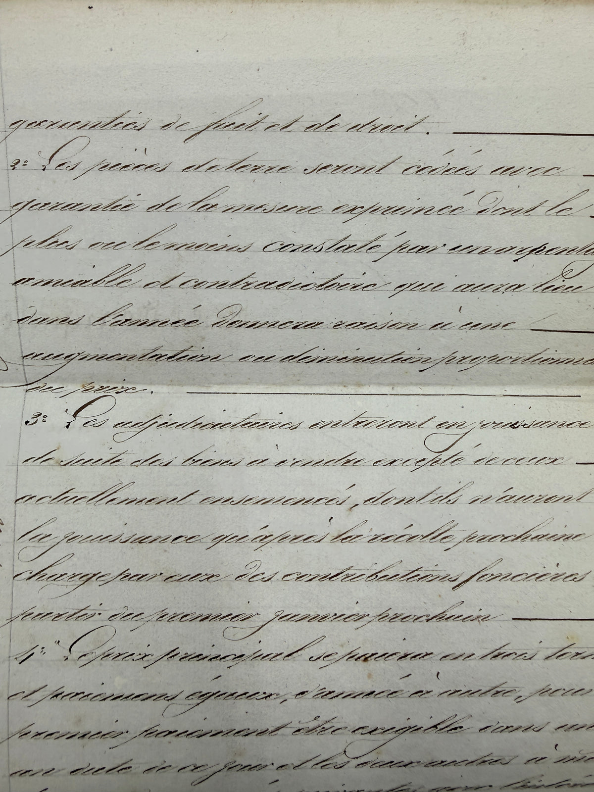 French Handwritten Antique Document with Purple Paper Cover