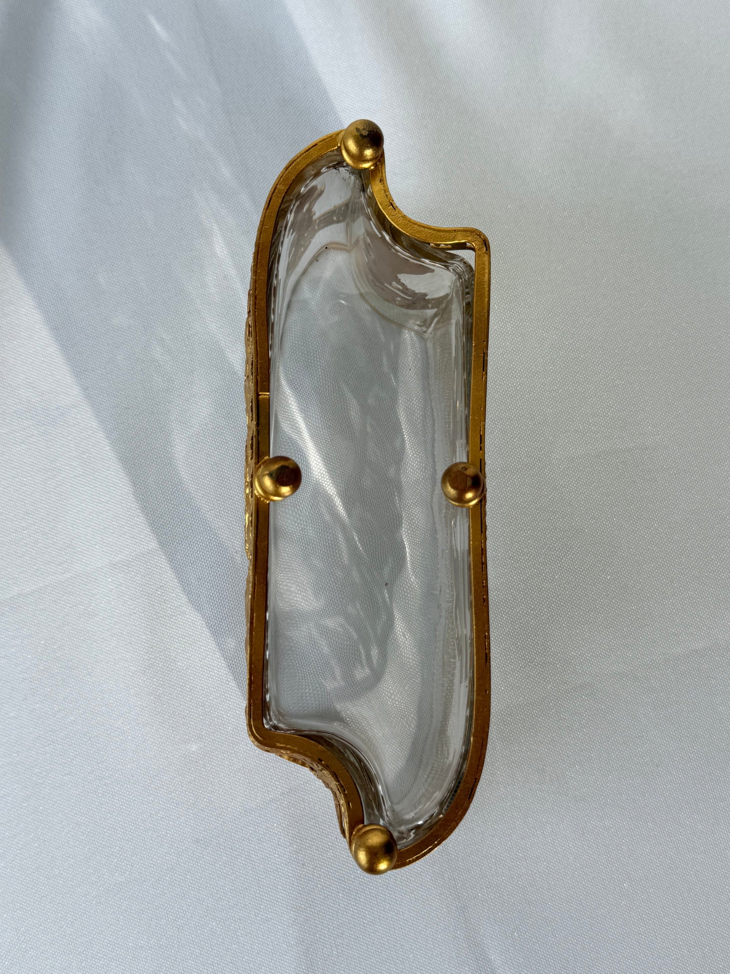 French Neoclassical Gilt Bronze and Crystal Jardiniere Container
