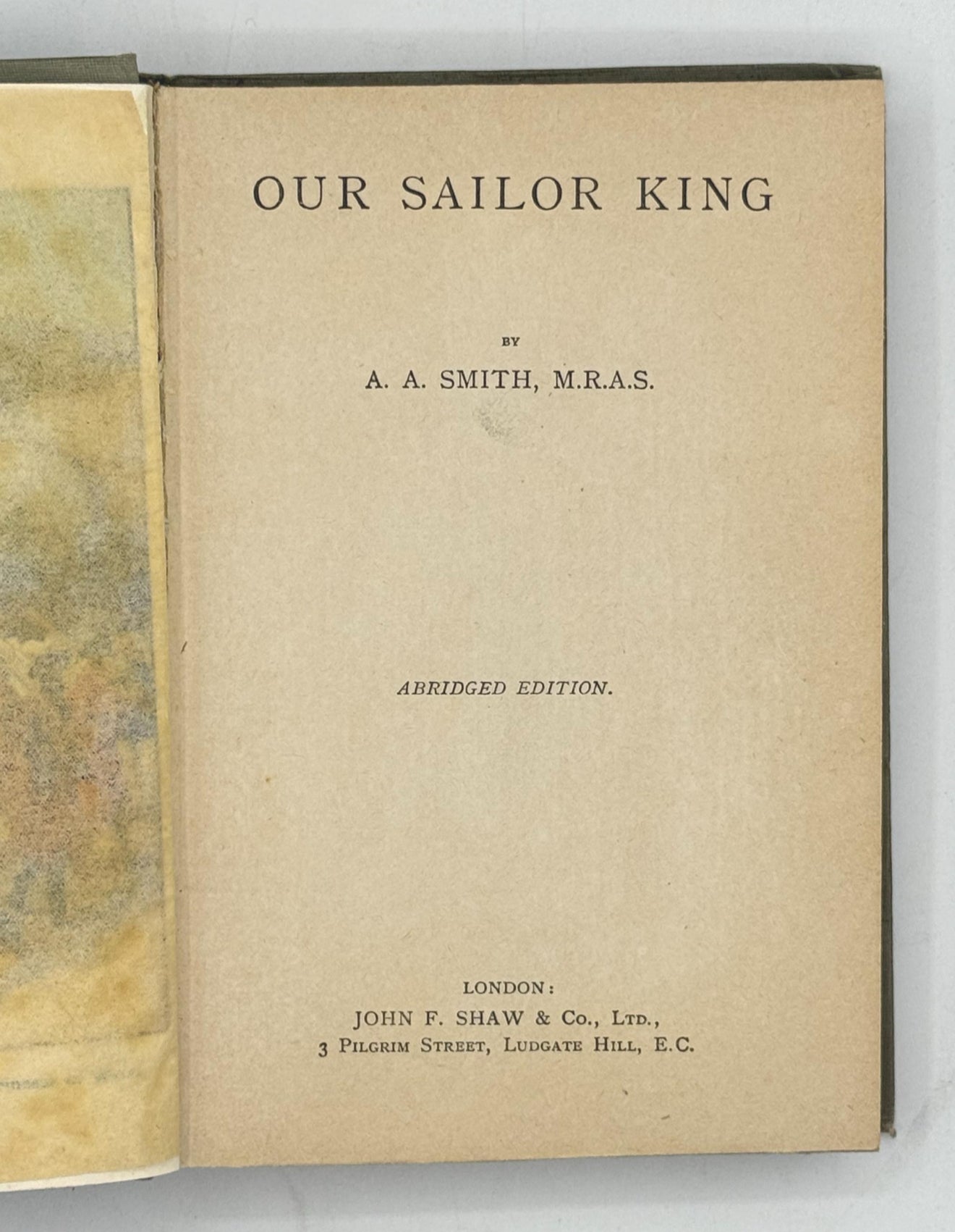 Our Sailor King, Antique British Binding